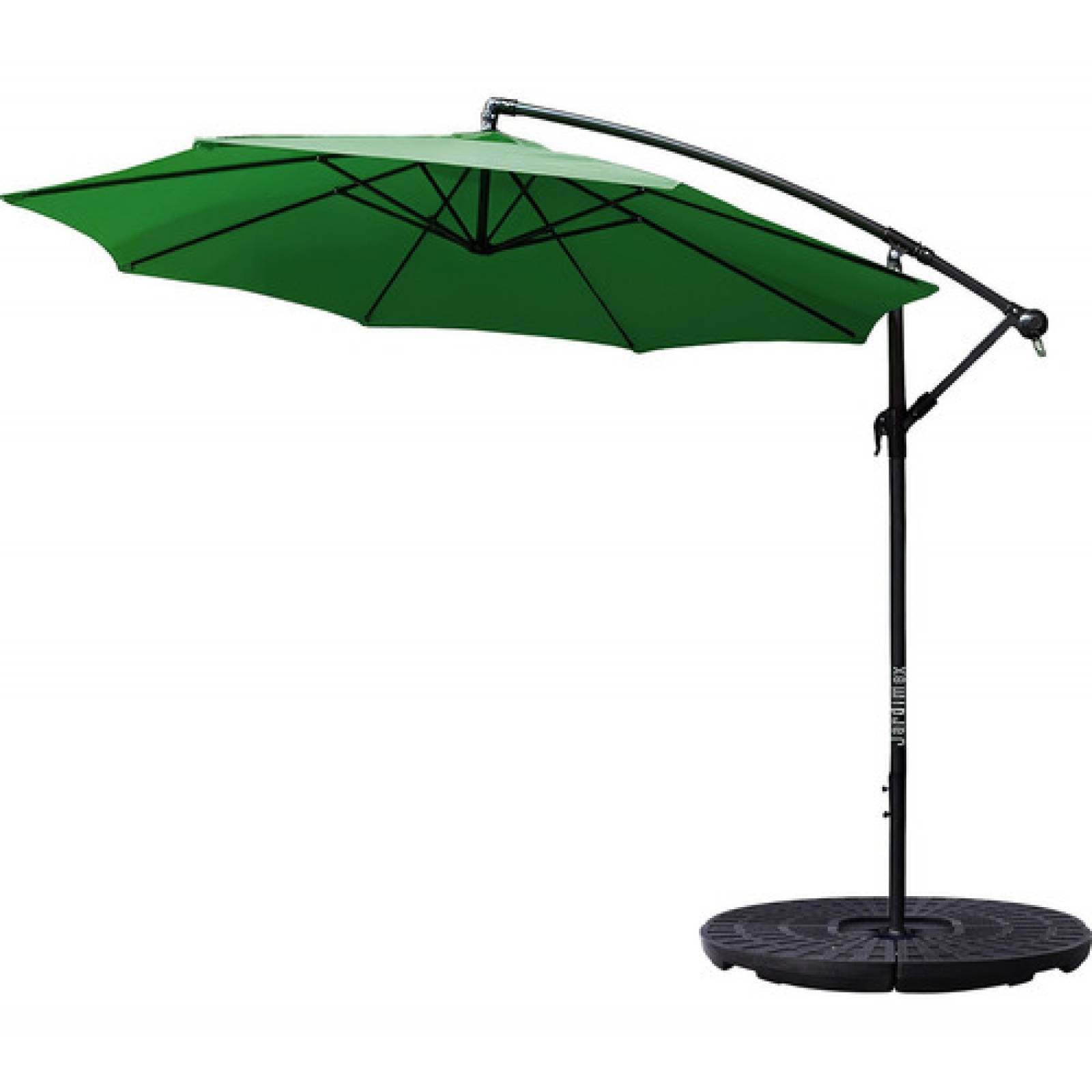 Sombrilla Grande Exterior Playa Jardin 3m Base Contrapeso...