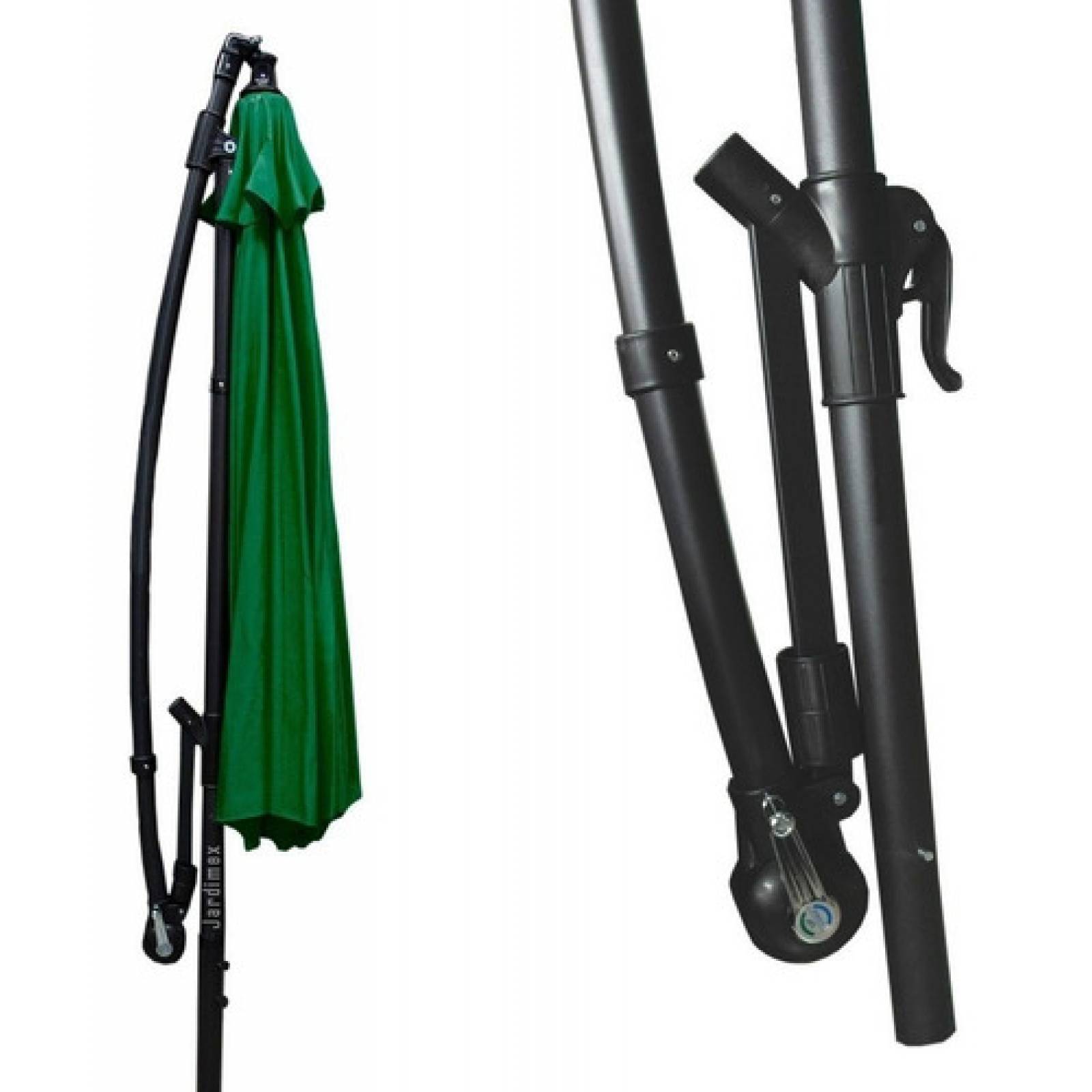 Sombrilla Grande Exterior Playa Jardin 3m Base Contrapeso...