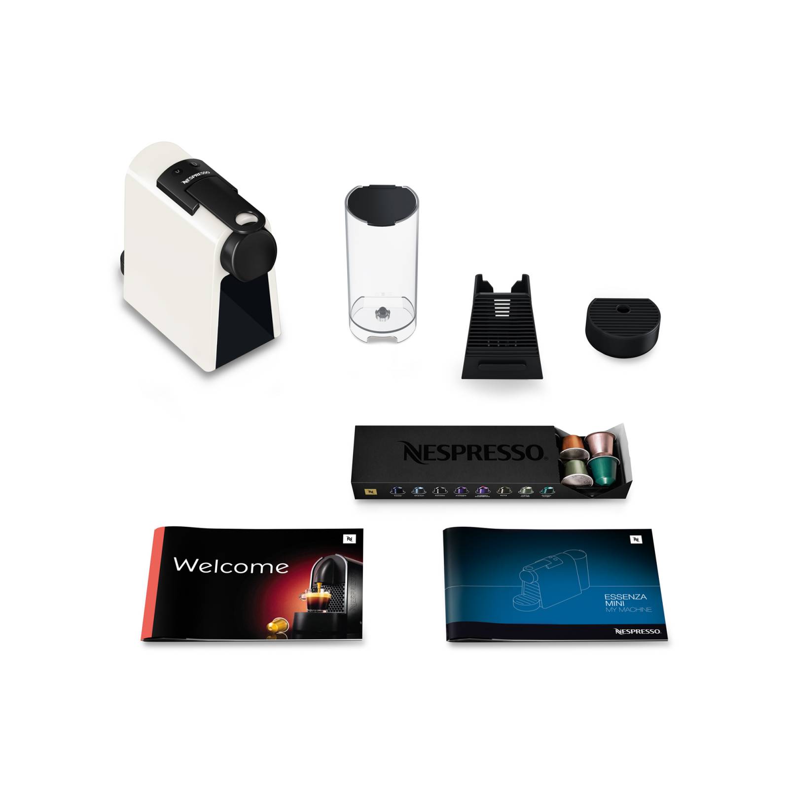 Cafetera Nespresso Essenza Mini White Bundle
