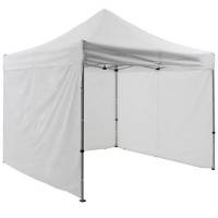 Carpa Toldo 3X3 Plegable Lona Impermeable Con Paredes Blanco