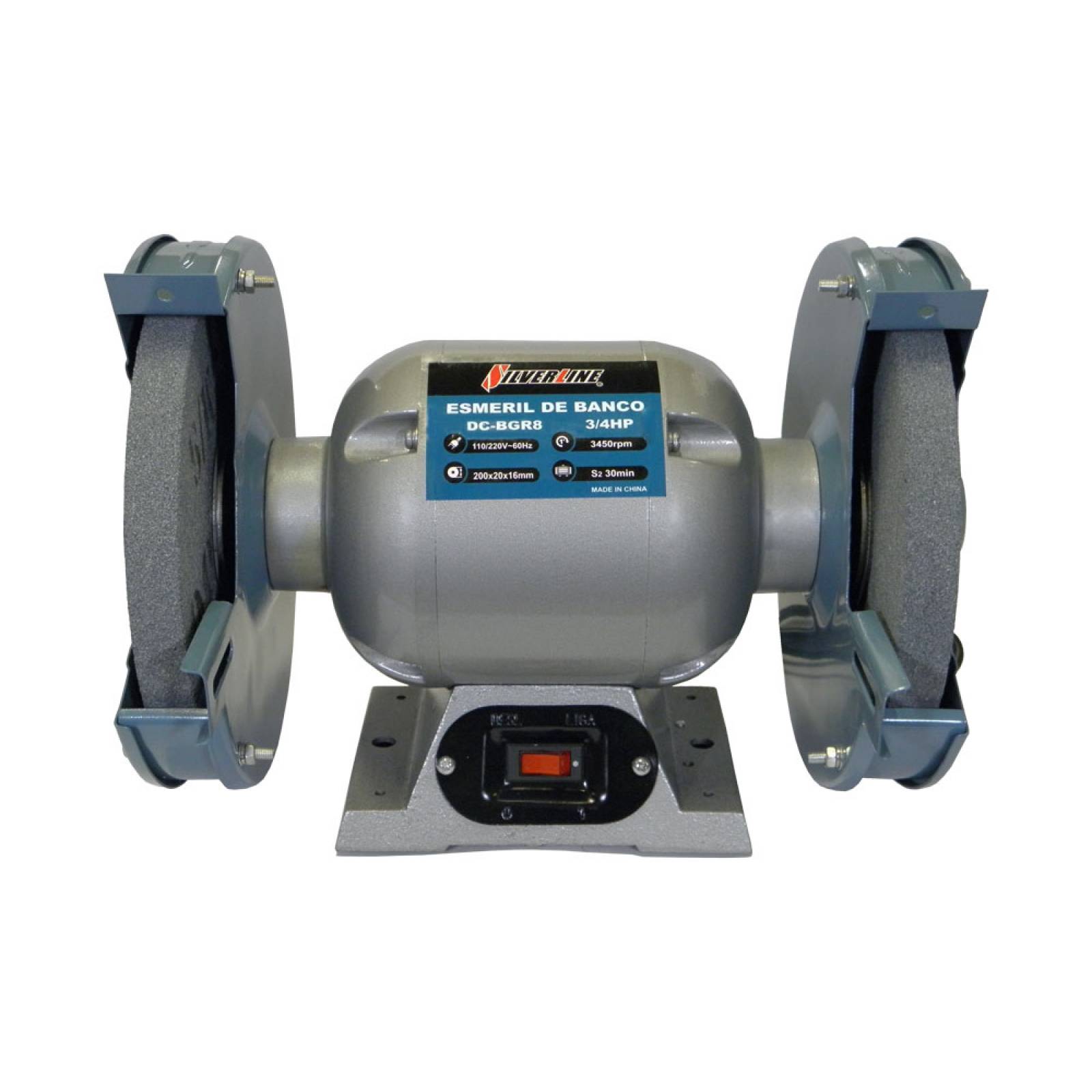 Esmeril Banco 8 Pulgadas Motor 3/4 Hp 1 Fase Silverline