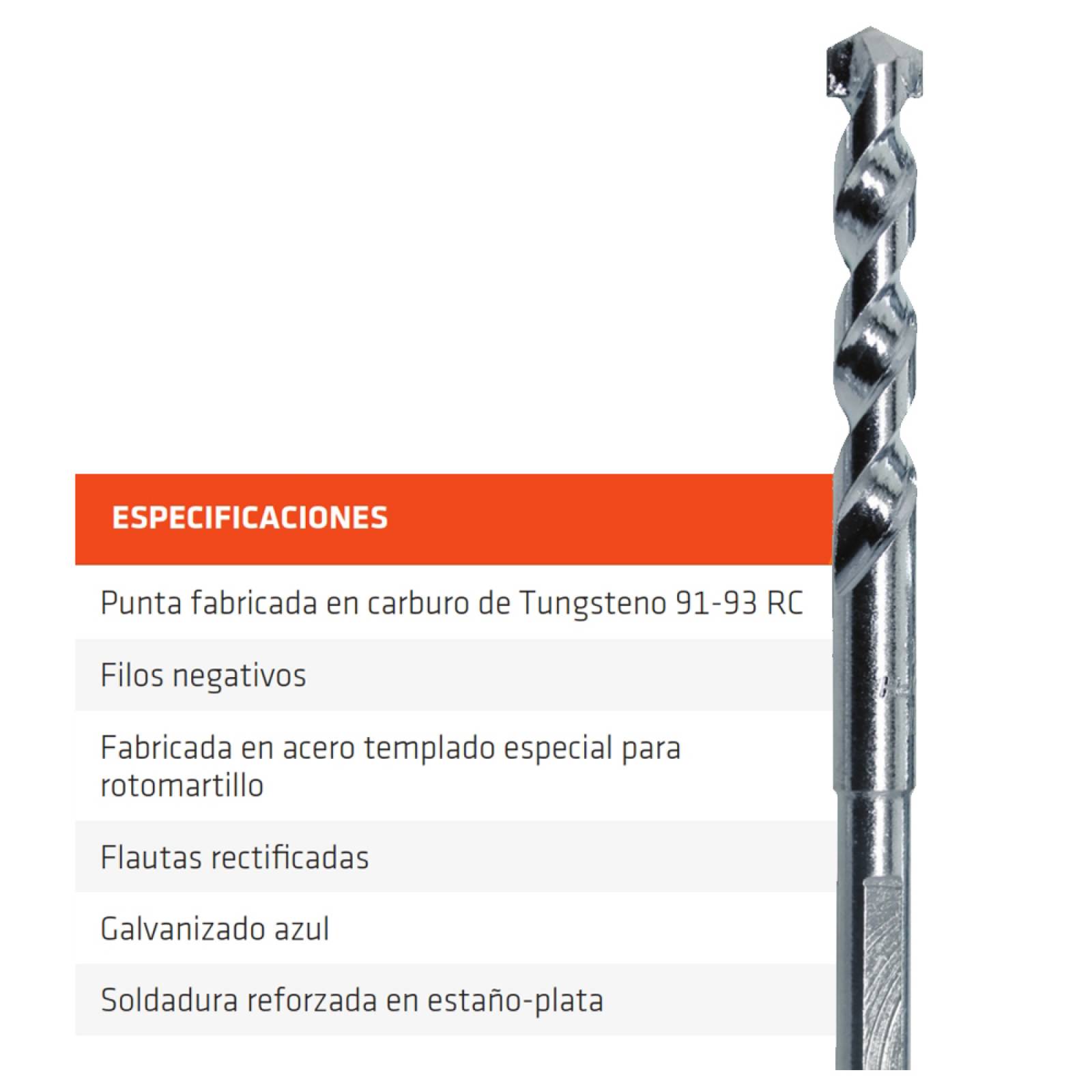 Broca Para Concreto MED. 3/4 x 12 TRIUMPH 38015