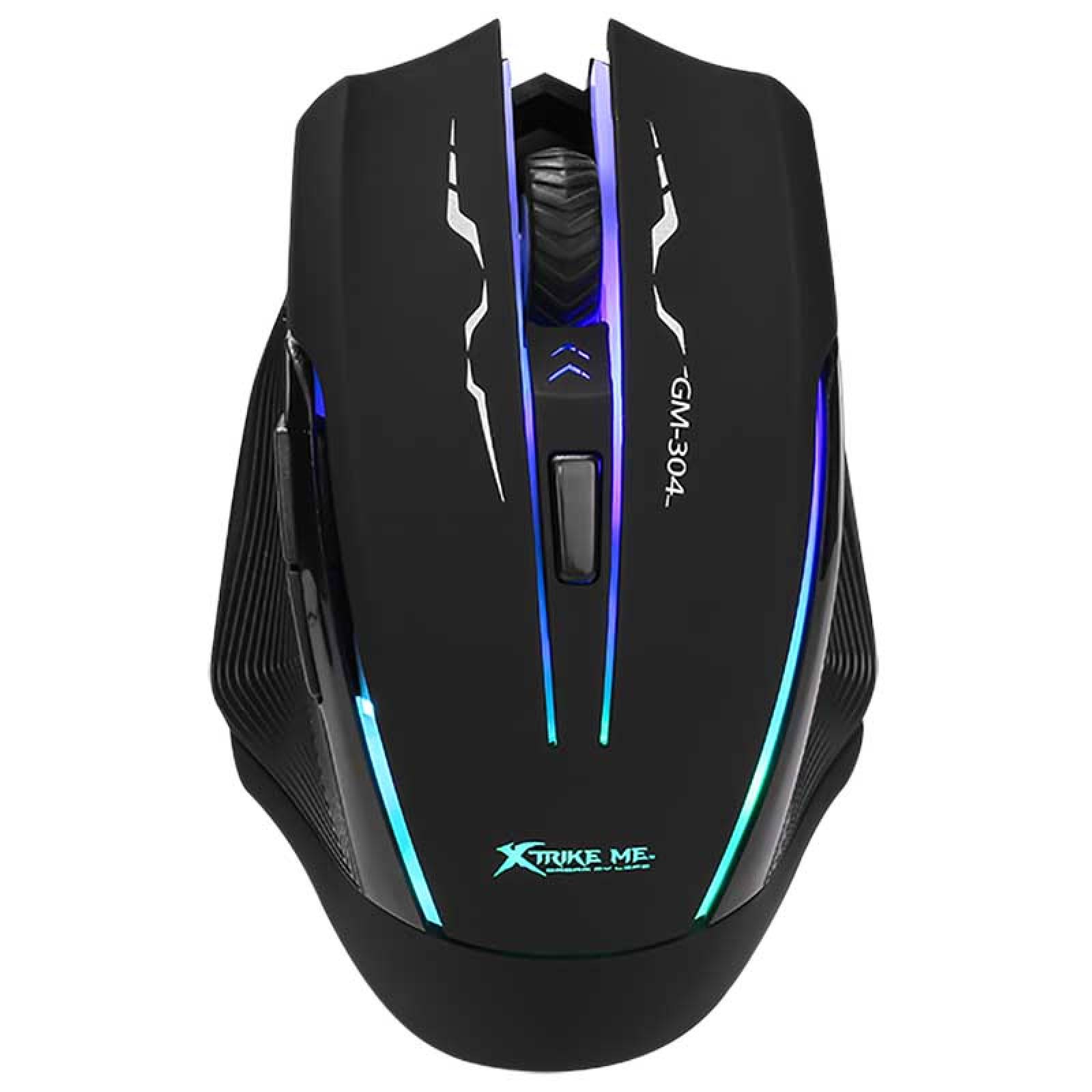 Mouse Gamer Gaming PC Xtrikeme 7 Colores Retroiluminado 6 Botones 2400 Dpi 3 Mil Clics