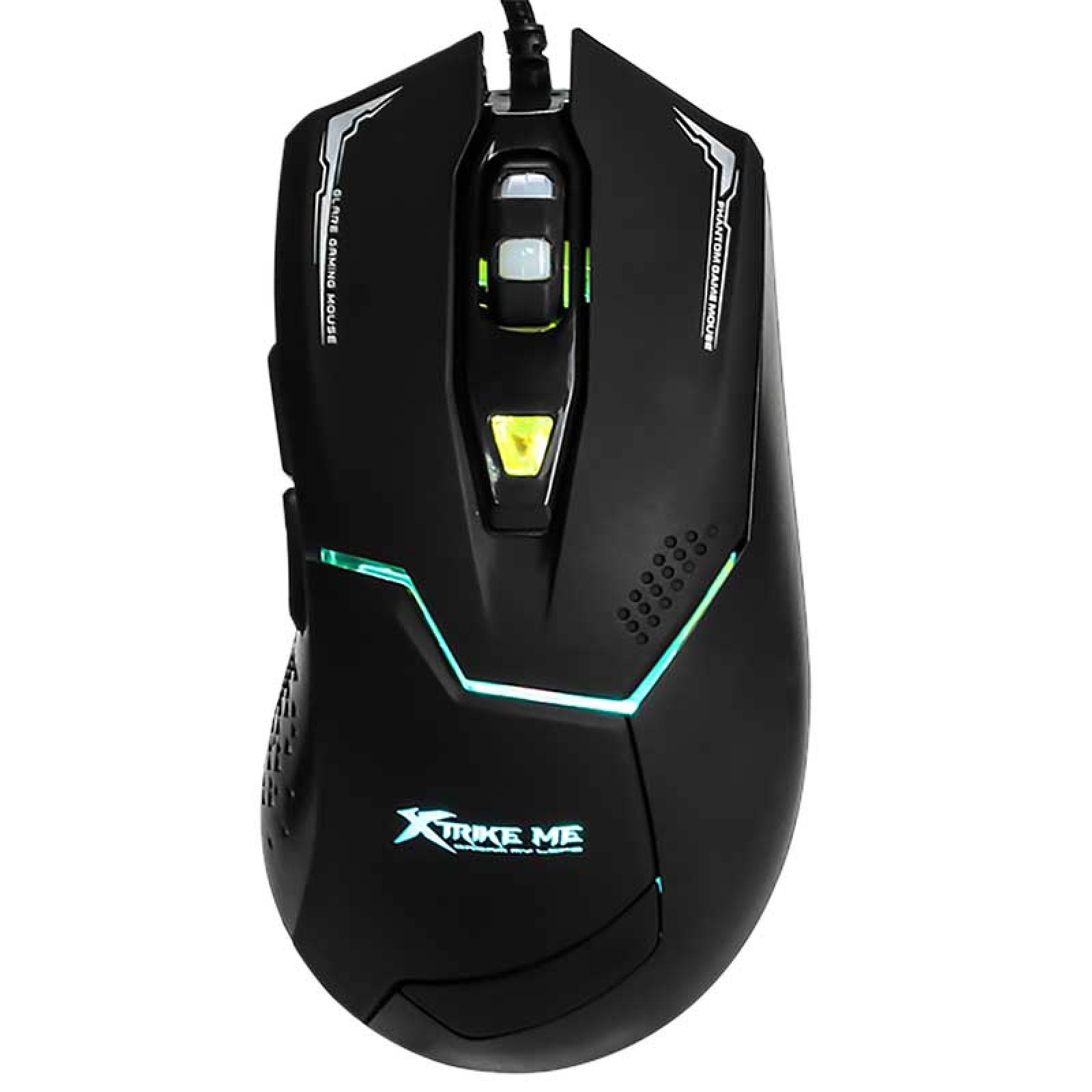 Mouse Gamer PC Juegos Retroiluminado 7 Colores Distintos 2400 Dpi 6 Botones 3 Mil Clics Xtrikeme