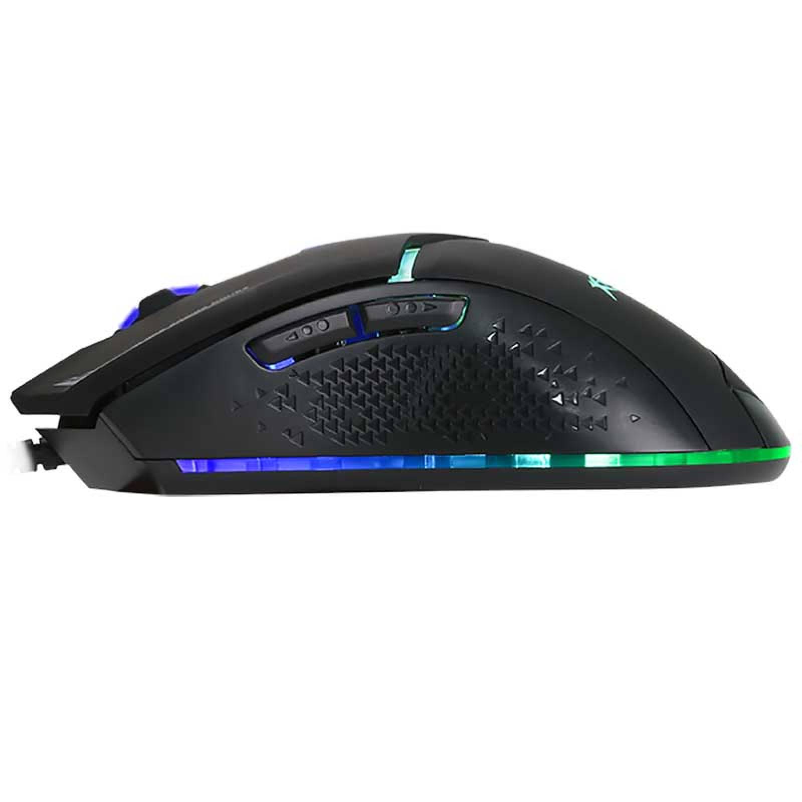 Mouse Gamer PC Juegos Retroiluminado 7 Colores Distintos 2400 Dpi 6 Botones 3 Mil Clics Xtrikeme