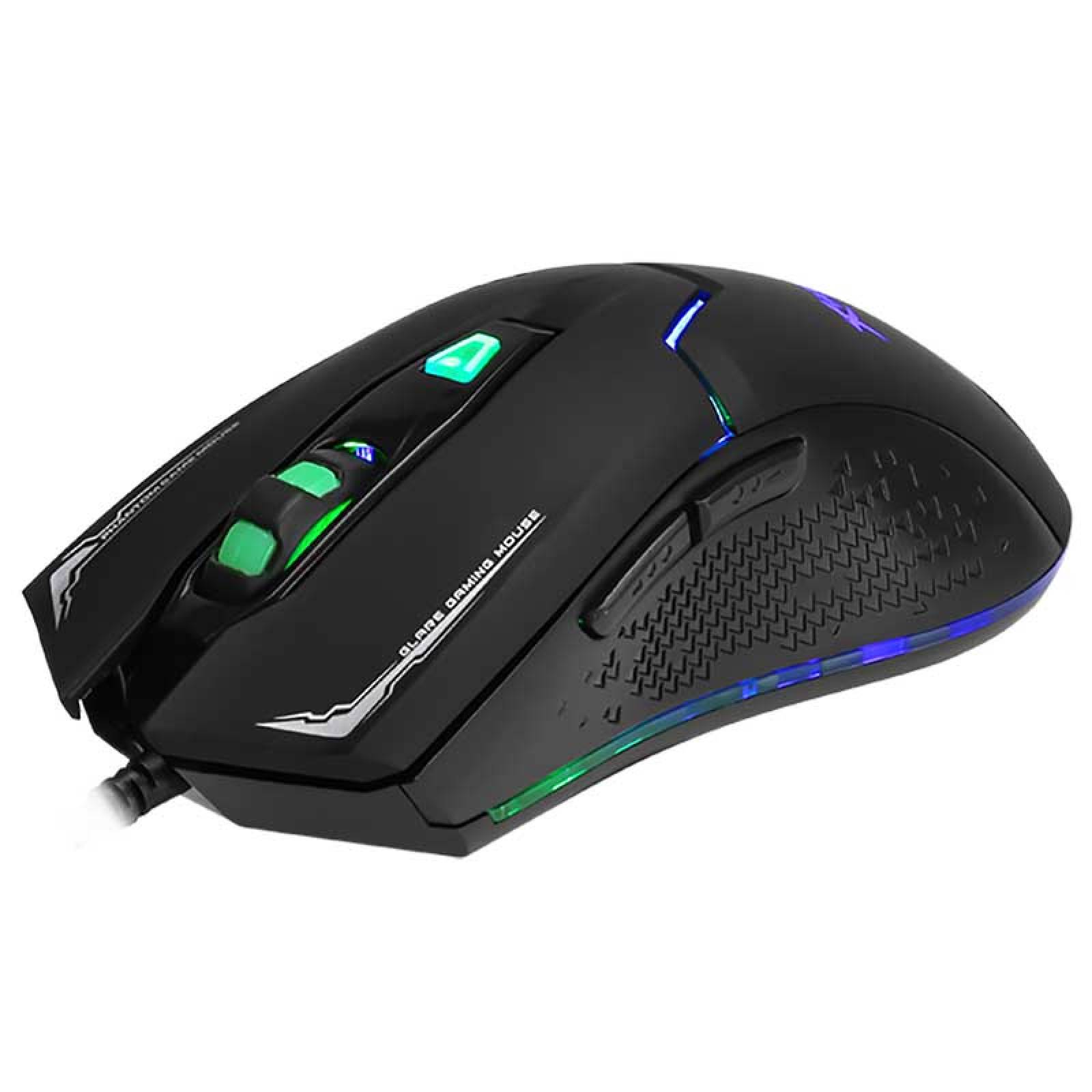 Mouse Gamer PC Juegos Retroiluminado 7 Colores Distintos 2400 Dpi 6 Botones 3 Mil Clics Xtrikeme