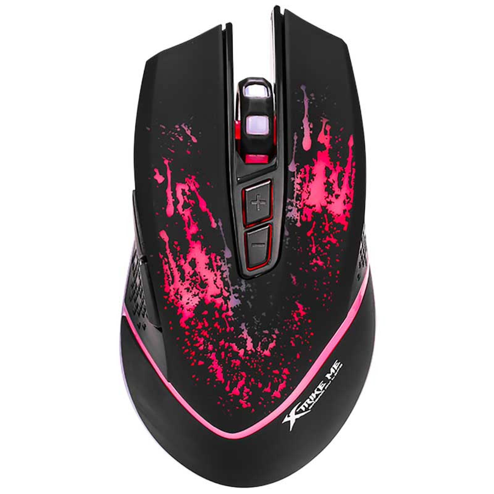 Mouse Gamer Pc Gaming Usb Retroiluminado Xtrikeme 3200Dpi 7 Botones eSports