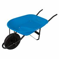 Carretilla Aksi De 5 Ft3 (Azul) Bastidor Metalico
