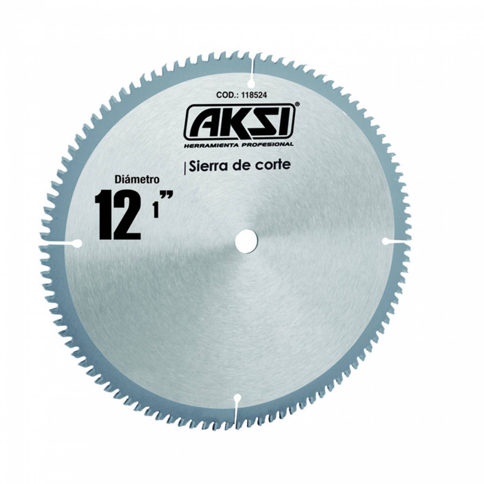 Sierra Aksi Circular Para Madera 12", 100 Dientes, Centro 1"