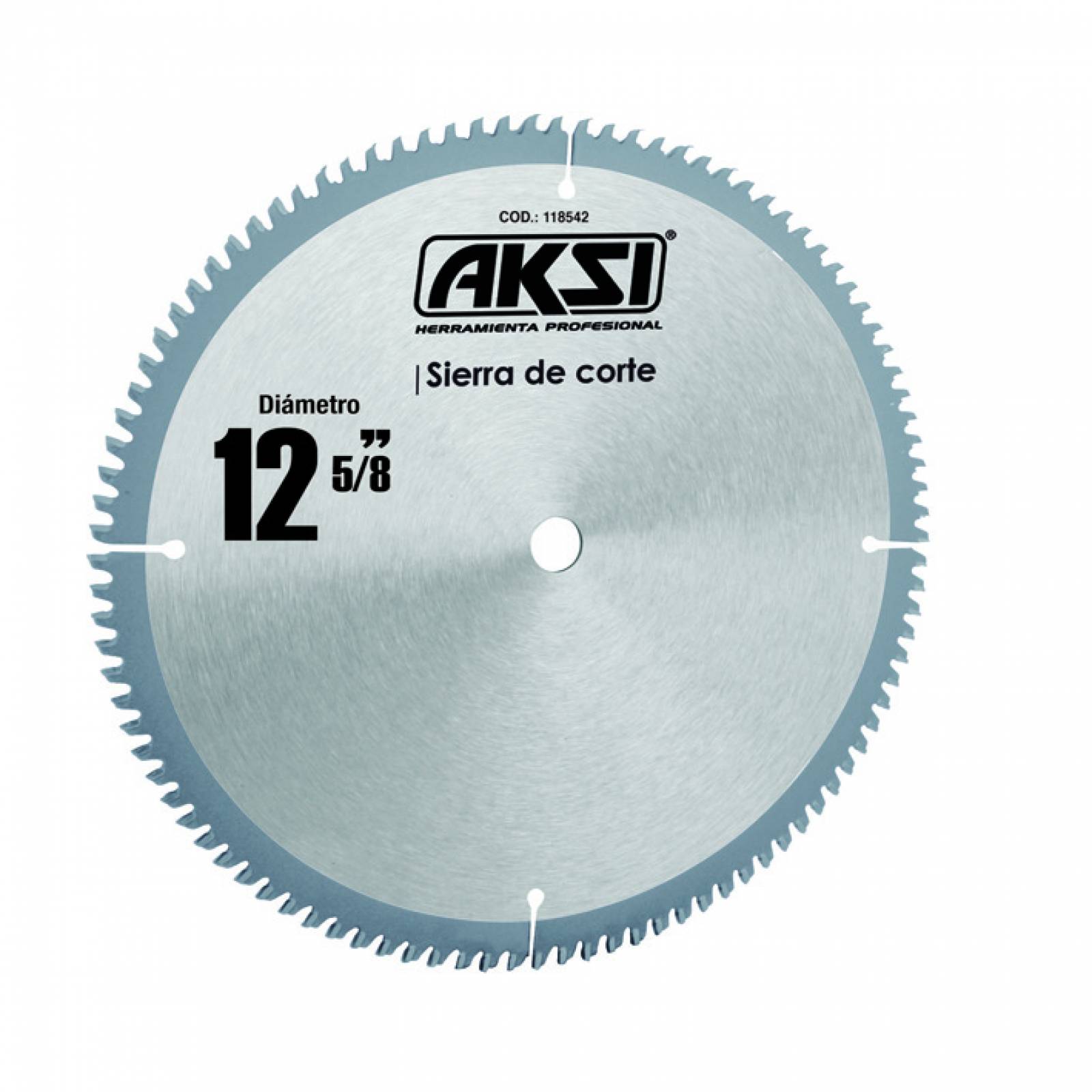 Sierra Aksi Circular Para  Aluminio 12", 100 Dientes, Centro 5/8"