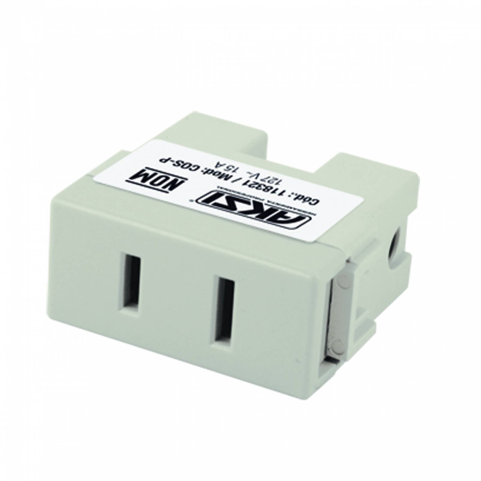 Contacto Aksi Sencillo Polarizado 127v/15a-(12 Piezas)