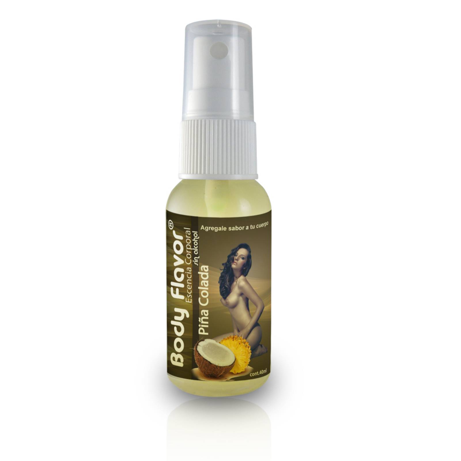 Loción Corporal Comestible sin Alcohol Body Flavor Soft Piña Colada 40 ml, Mod: 665a