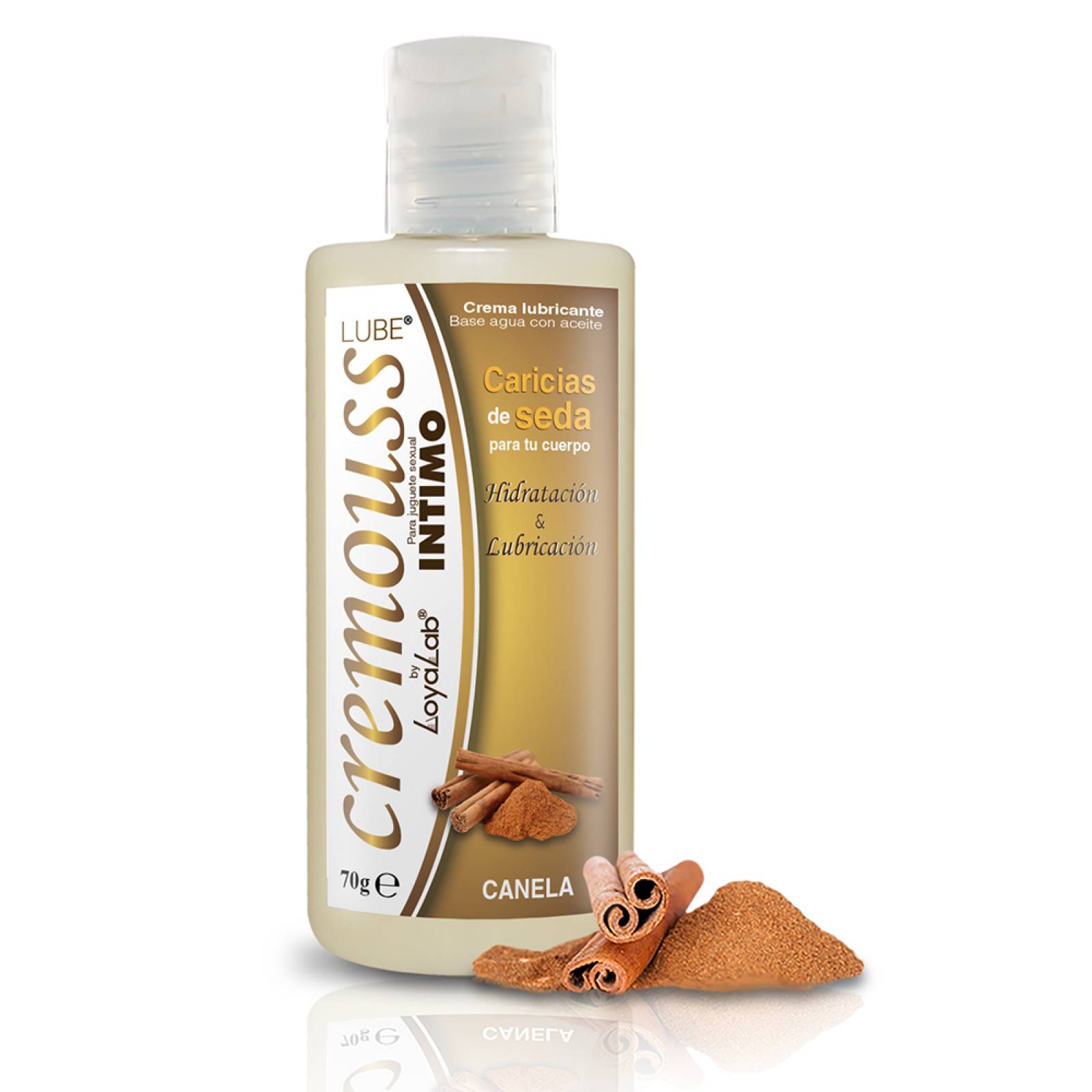 Gel Lubricante Intimo Hidratante Base Agua, Cremouss Lube de Canela 70 g, Mod: 530c