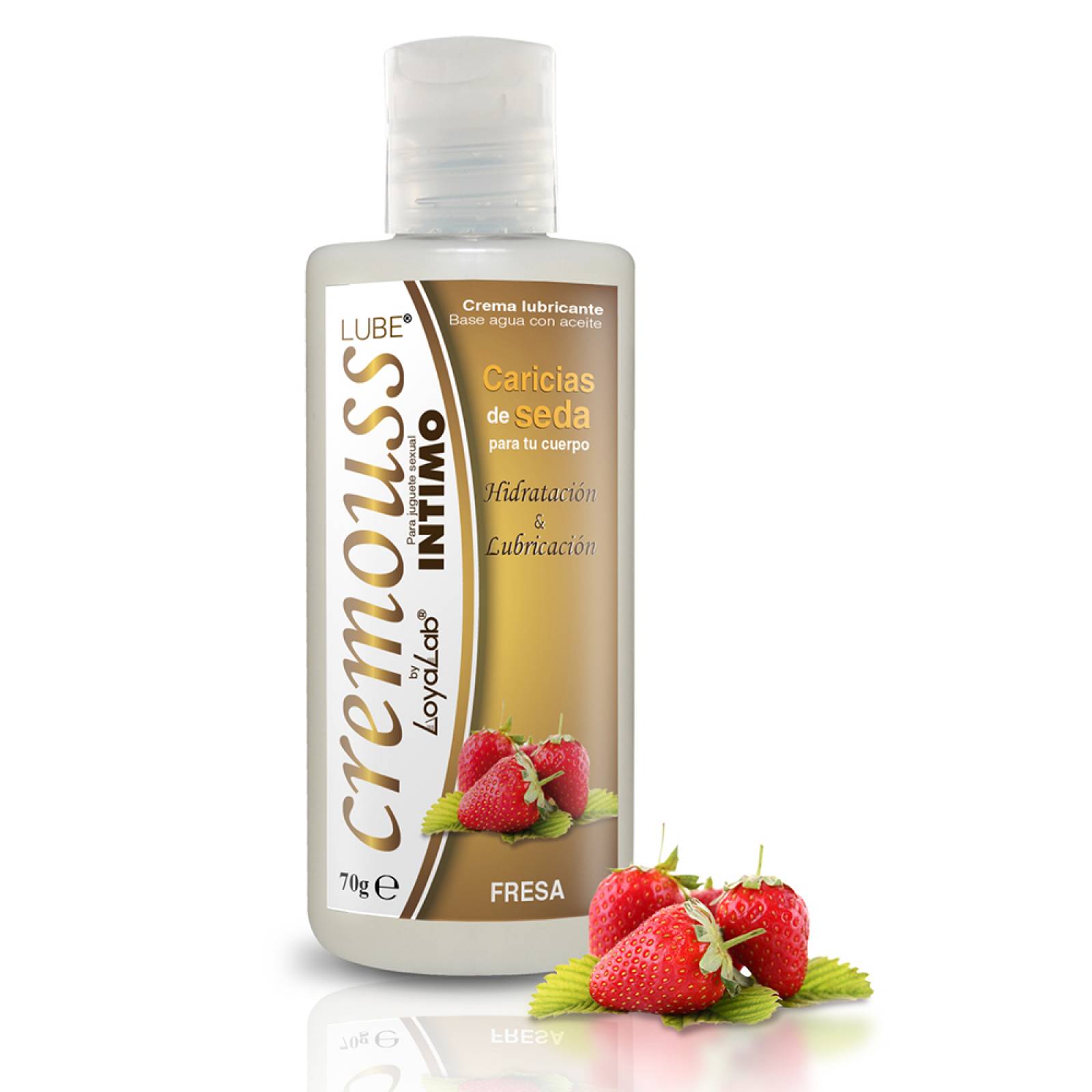 Gel Lubricante Intimo Hidratante Base Agua, Cremouss Lube de Fresa 70 g, Mod: 535c