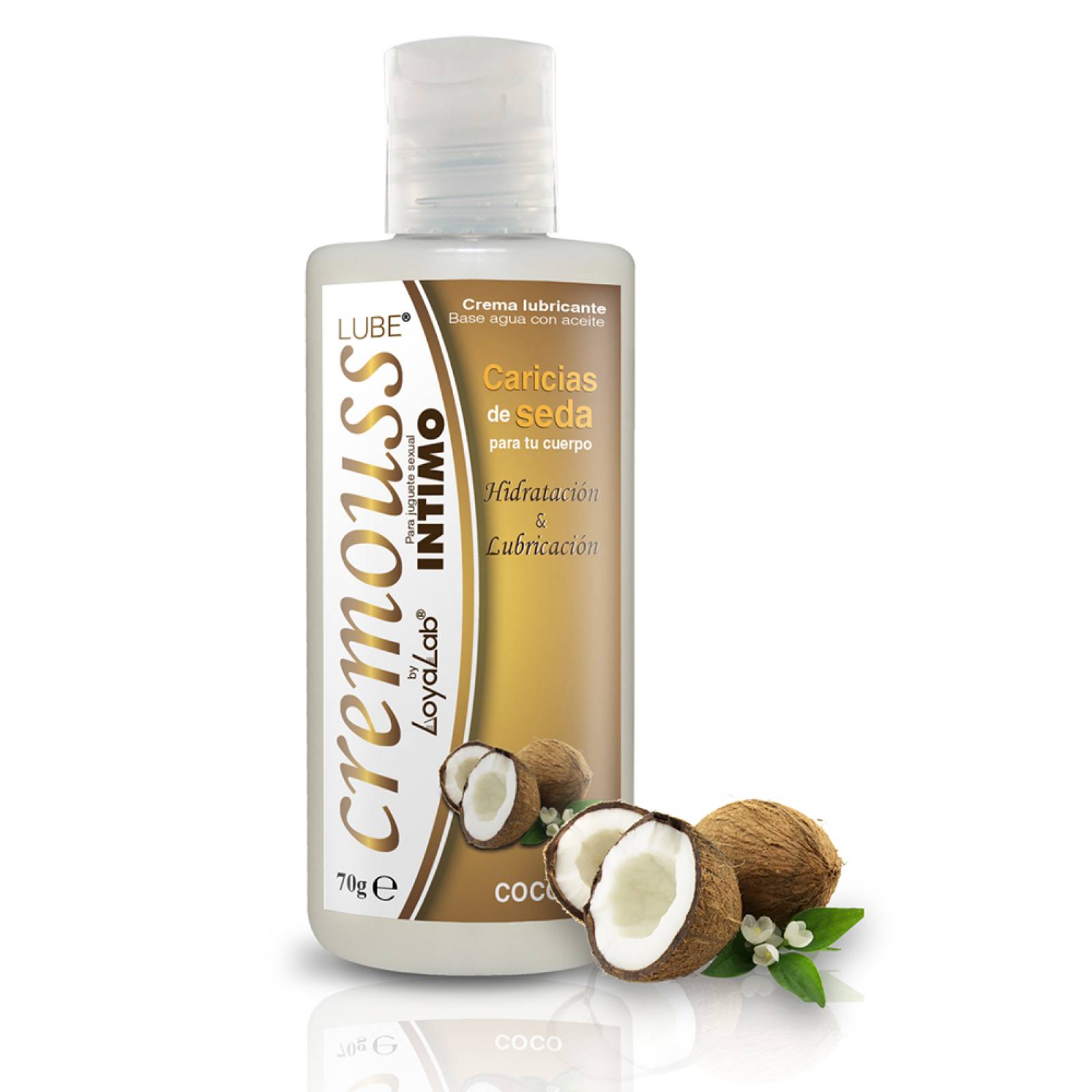 Gel Lubricante Intimo Hidratante Base Agua, Cremouss Lube de Coco 70 g, Mod: 558c