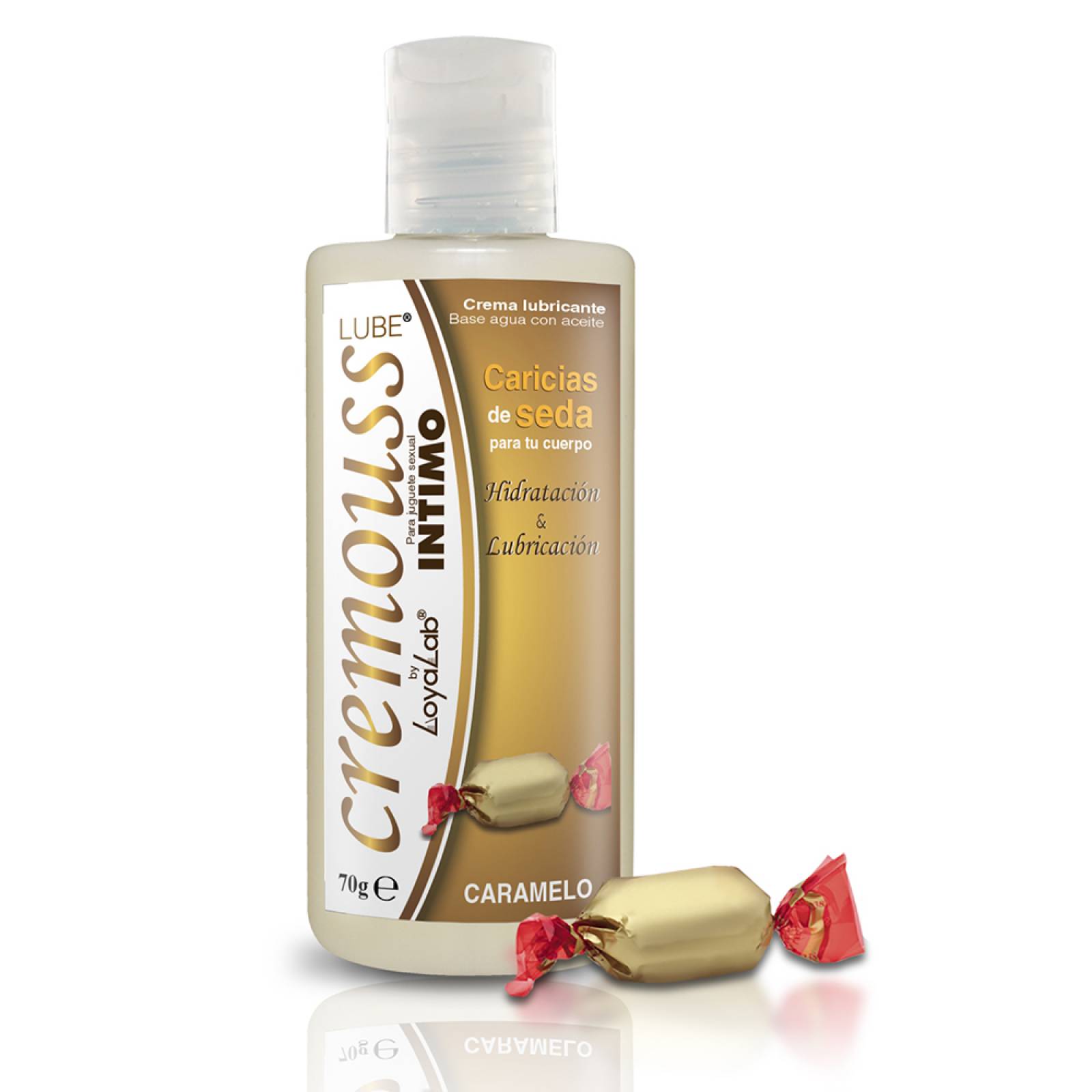 Gel Lubricante Intimo Hidratante Base Agua, Cremouss Lube de Caramelo 70 g, Mod: 561c