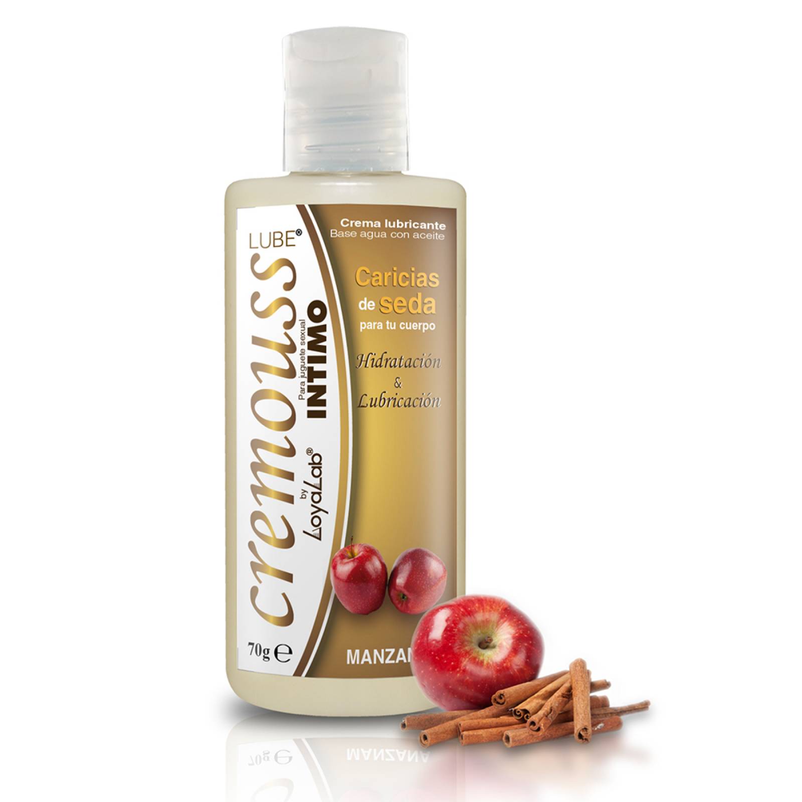 Gel Lubricante Intimo Hidratante Base Agua, Cremouss Lube de Manzana Canela 70 g, Mod: 564c