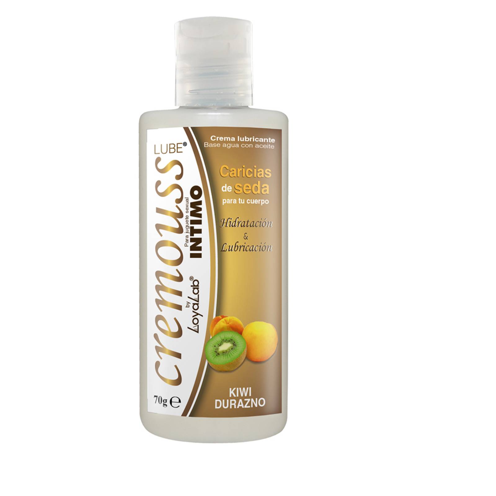 Gel Lubricante Intimo Hidratante Base Agua, Cremouss Lube de Kiwi Durazno 70 g, Mod: 568c