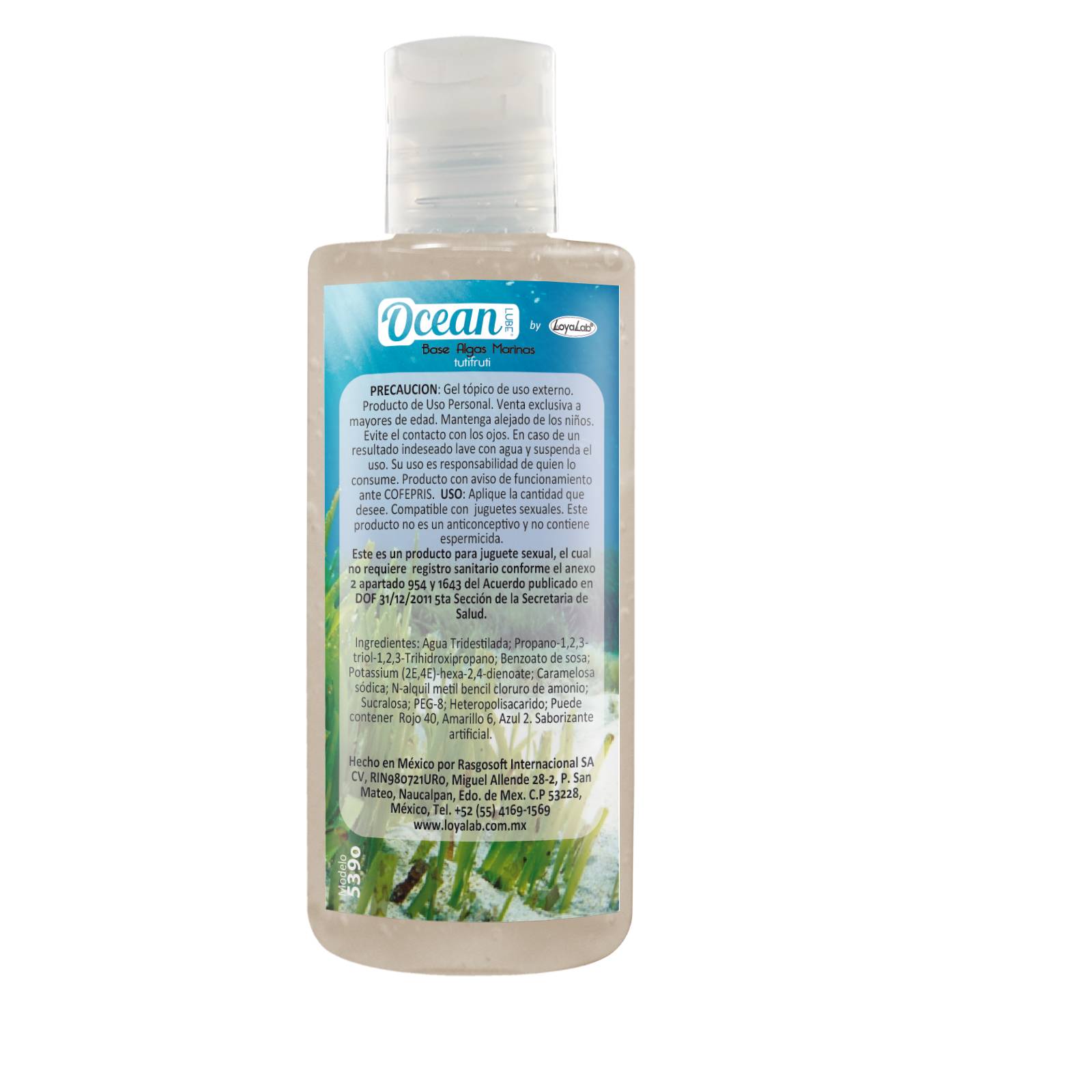 Gel Lubricante Intimo Base Agua y Algas Marinas, Ocean Lube de Tutifruti 70 g, Mod: 539o