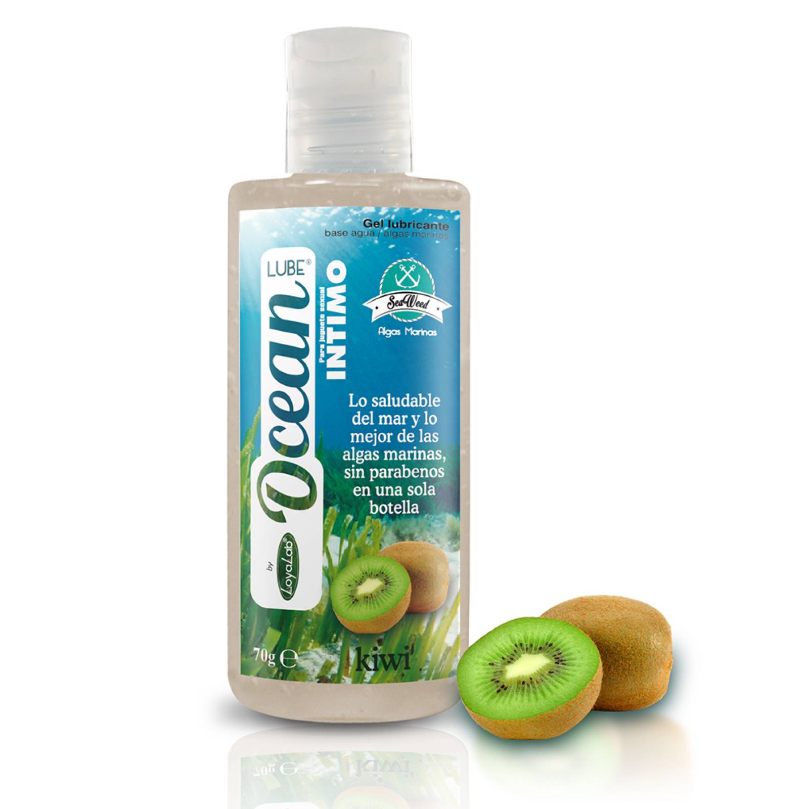 Gel Lubricante Intimo Base Agua y Algas Marinas, Ocean Lube de Kiwi 70 g,  Mod: 555o