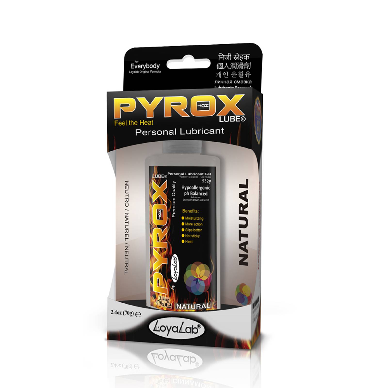 Gel Lubricante Intimo Efecto Calor, Pyrox Lube Neutro 70 g, Mod: 532y