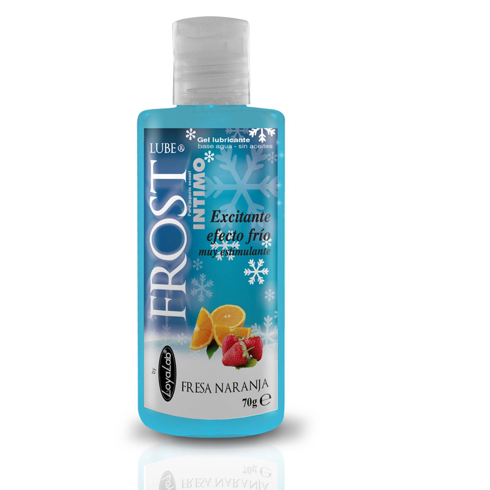 Gel Lubricante Efecto Frío, Frost Lube de Fresa Naranja 70 g, Mod: 579f