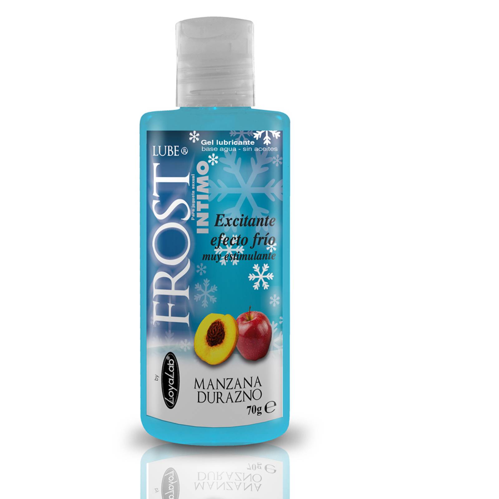 Gel Lubricante Efecto Frío, Frost Lube de Manzana Durazno 70 g, Mod: 586f