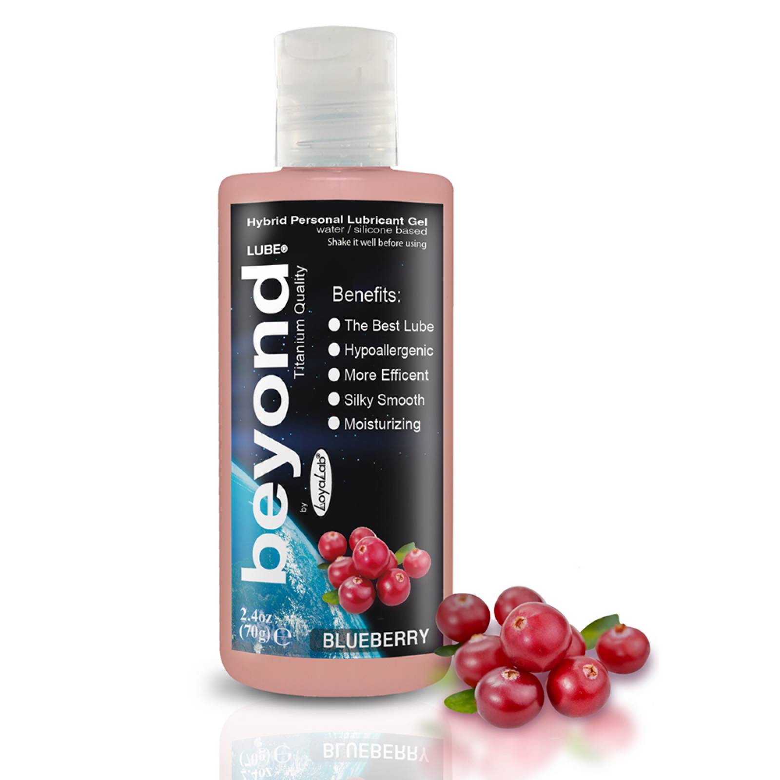Gel Lubricante Intimo Híbrido, Beyond Lube de Arándano 70 g, Mod: 554t