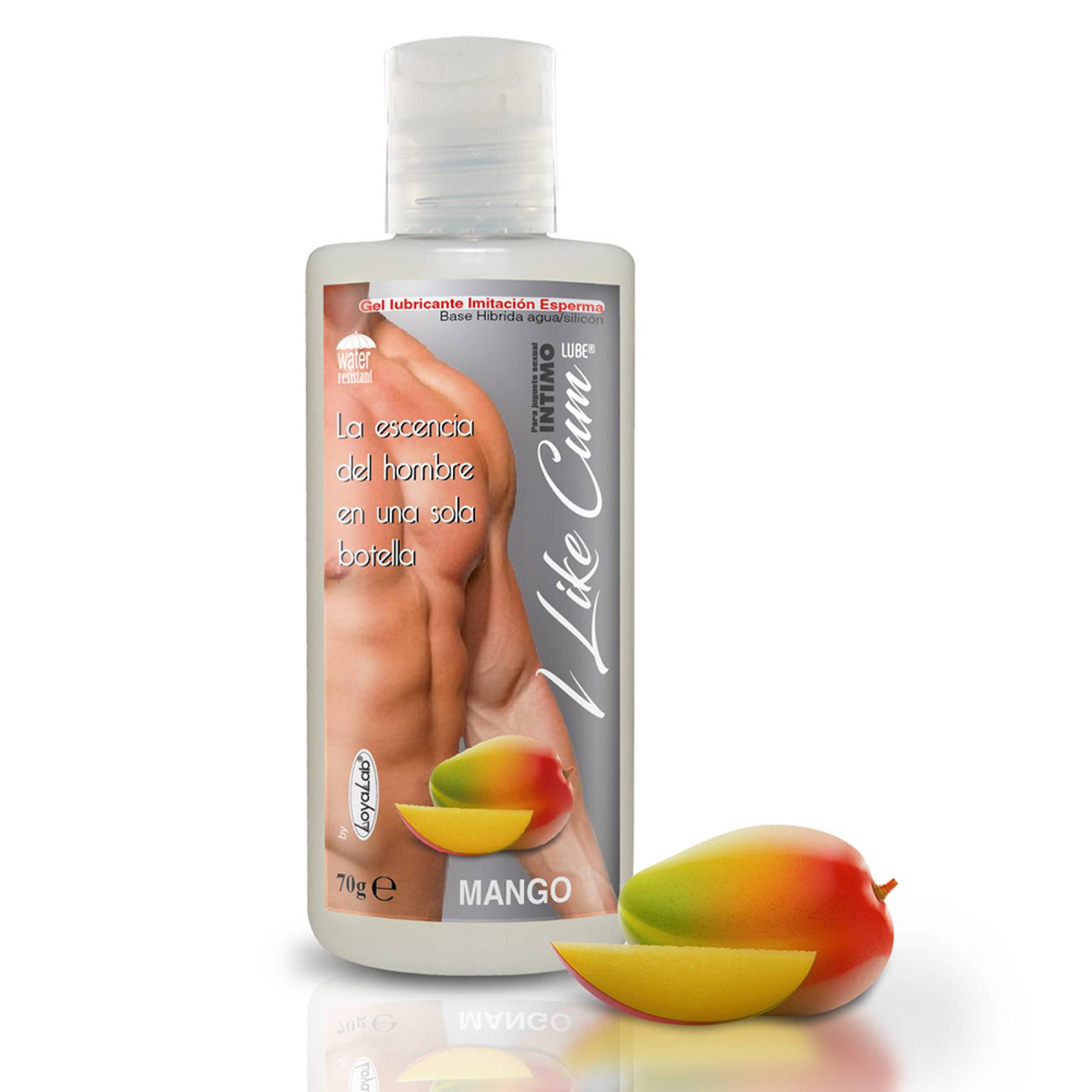 Gel Lubricante Intimo Híbrido Imitación Esperma, I Like Cum Lube de Mango 70 g, Mod: 543i