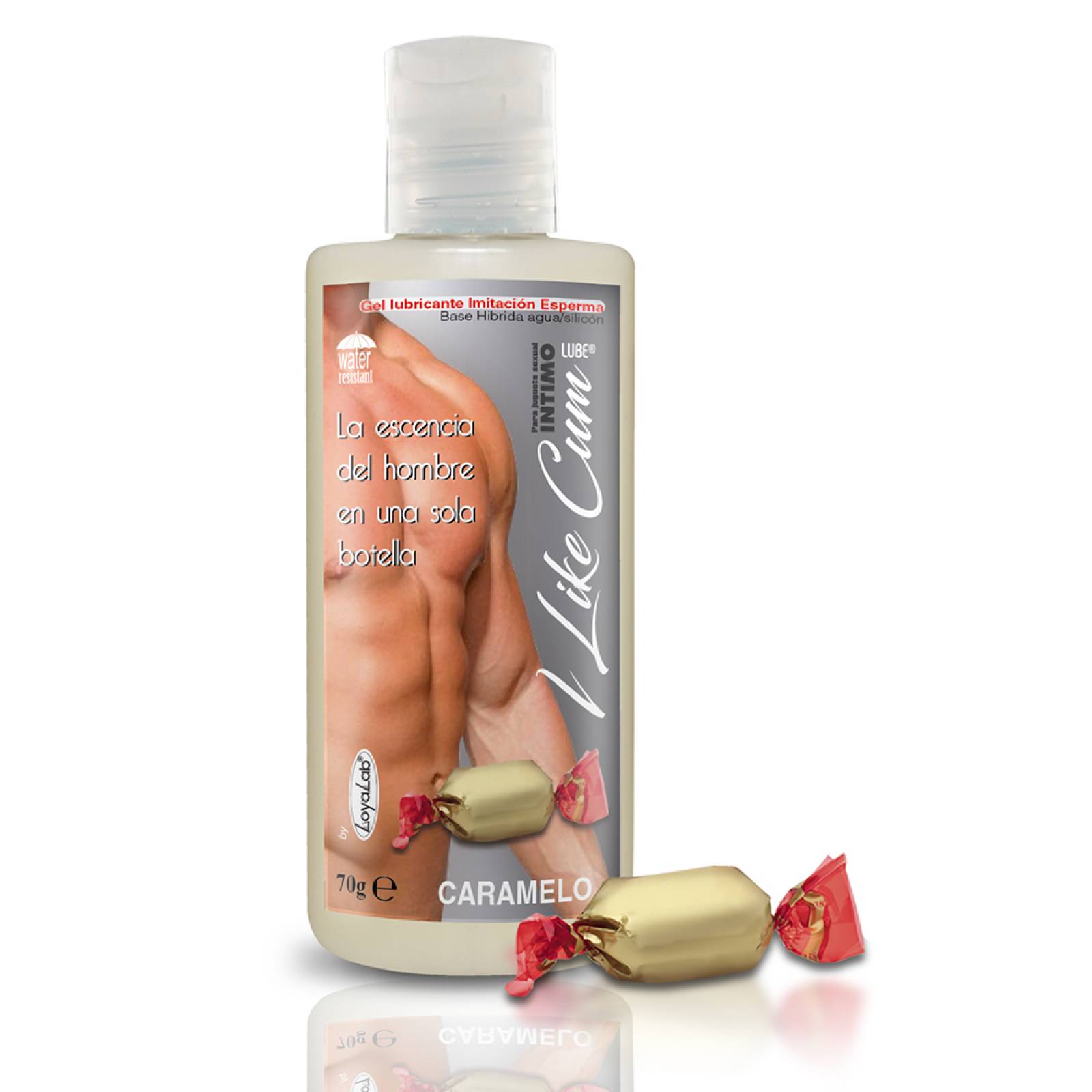 Gel Lubricante Intimo Híbrido Imitación Esperma, I Like Cum Lube de Caramelo 70 g, Mod: 561i