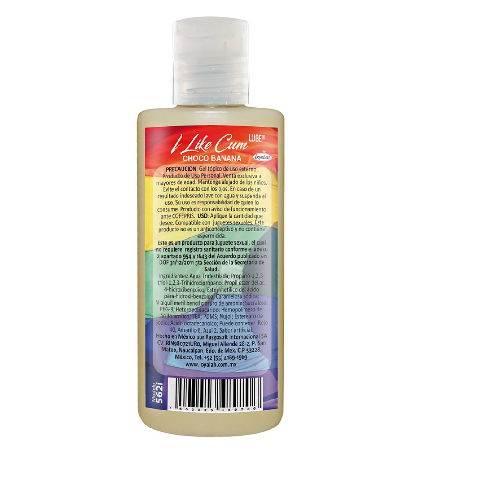 Gel Lubricante Intimo Híbrido Imitación Esperma, I Like Cum Lube de Choco Banana 70 g, Mod: 562i