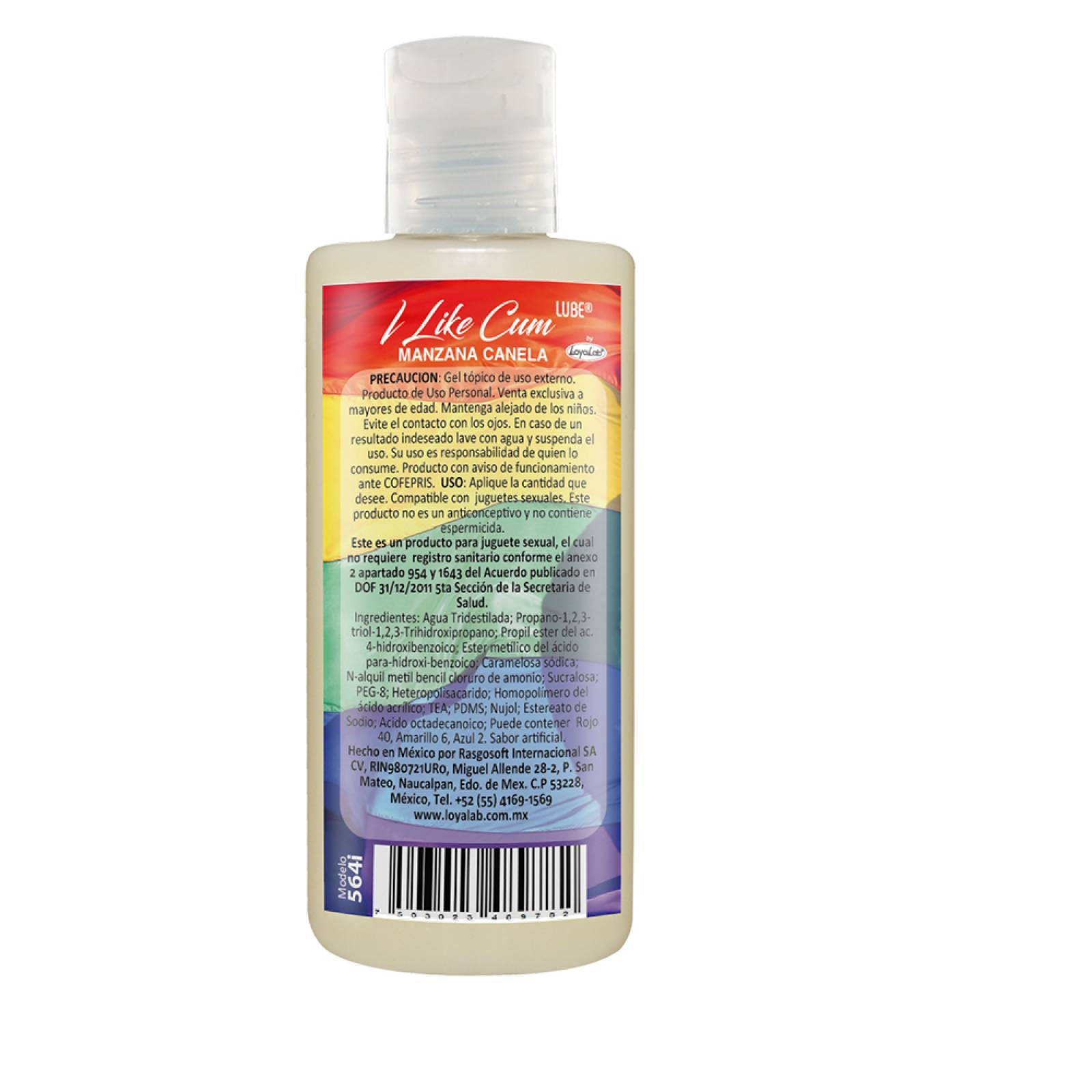 Gel Lubricante Intimo Híbrido Imitación Esperma, I Like Cum Lube de Manzana Canela 70 g, Mod: 564i