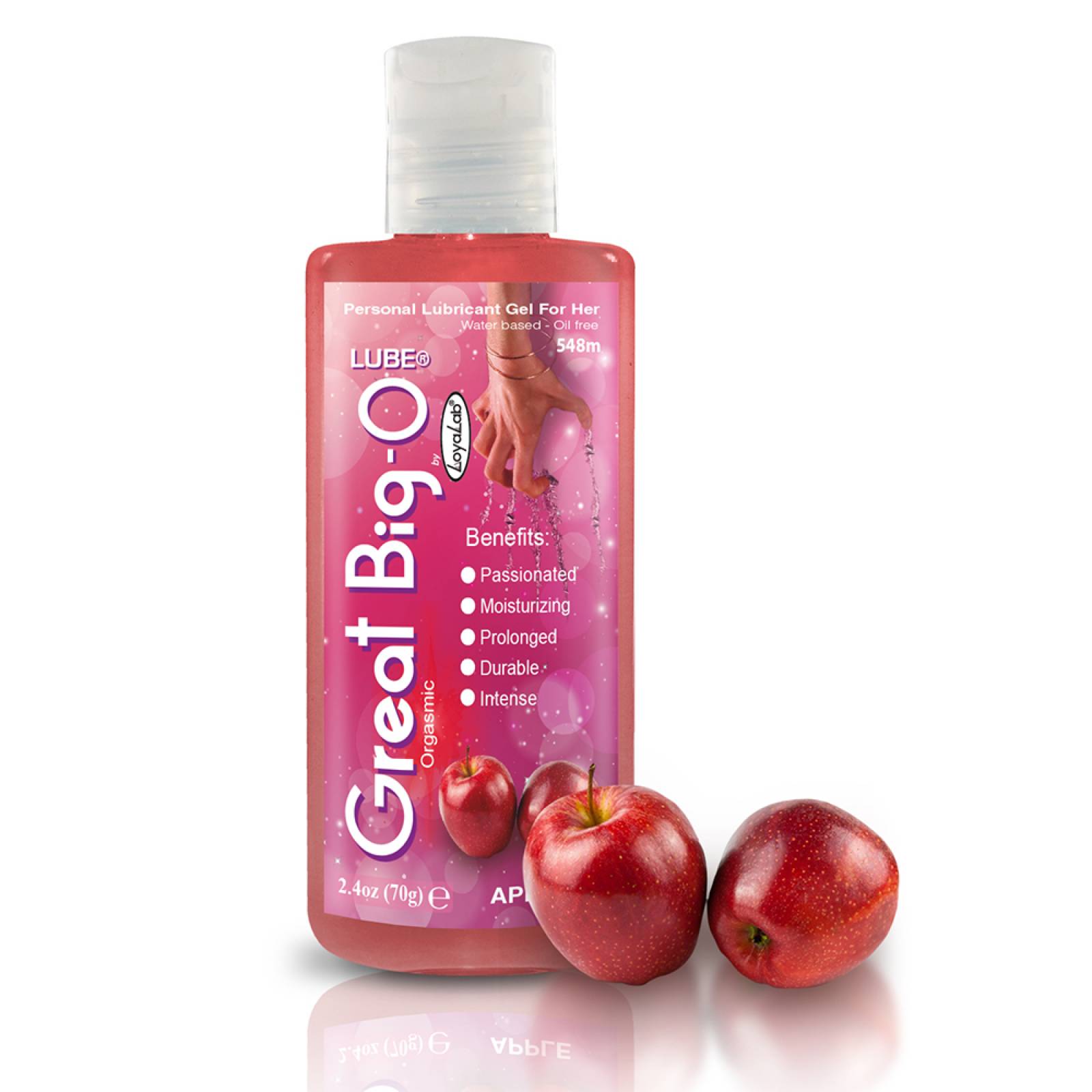 Gel Femenino Clitoral Base Agua, Great Big-O Lube de Manzana - 70 g, Mod: 548m