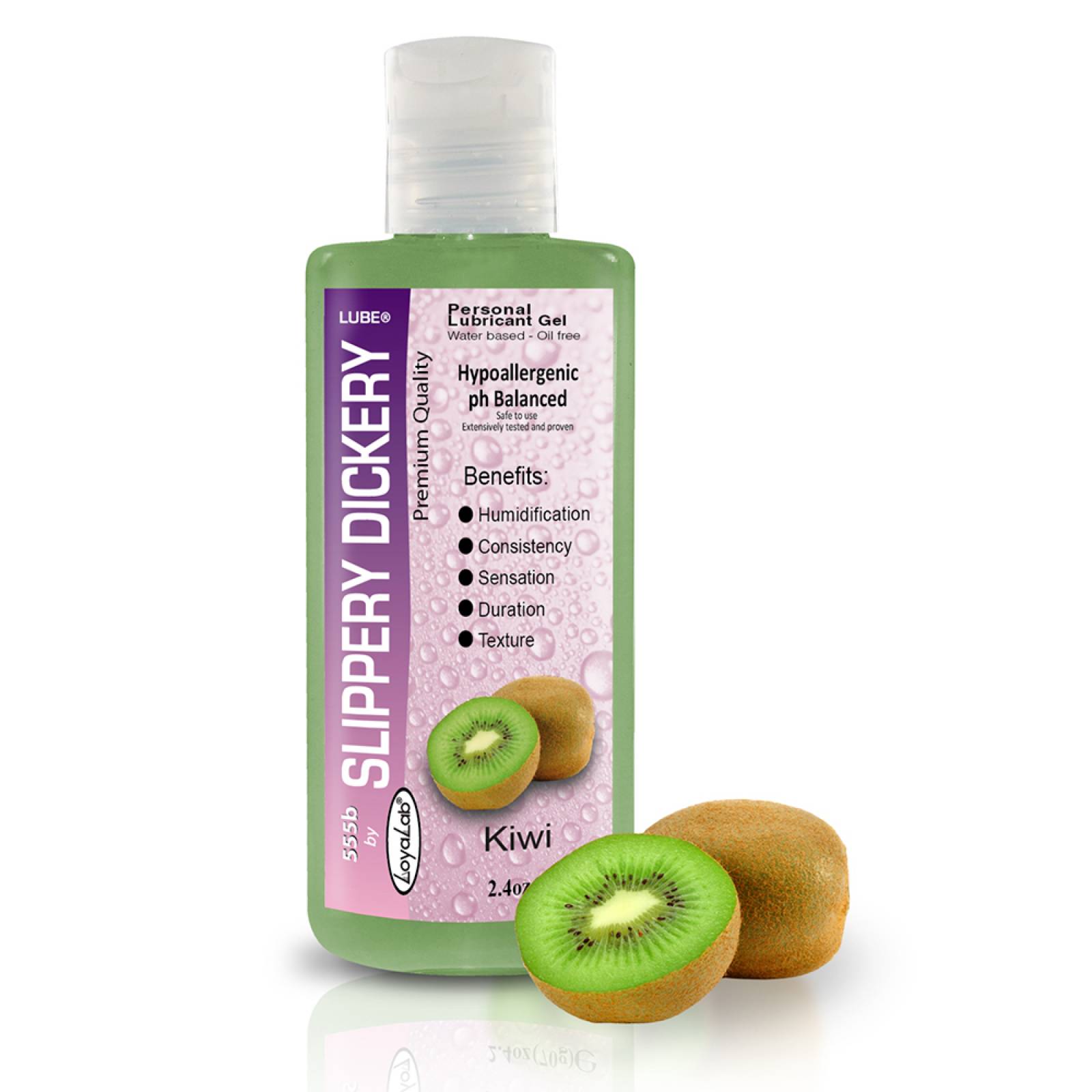 Gel Lubricante Intimo Platinum Base Agua, Slippery Dickery Lube de Kiwi 70 g, Mod: 555b