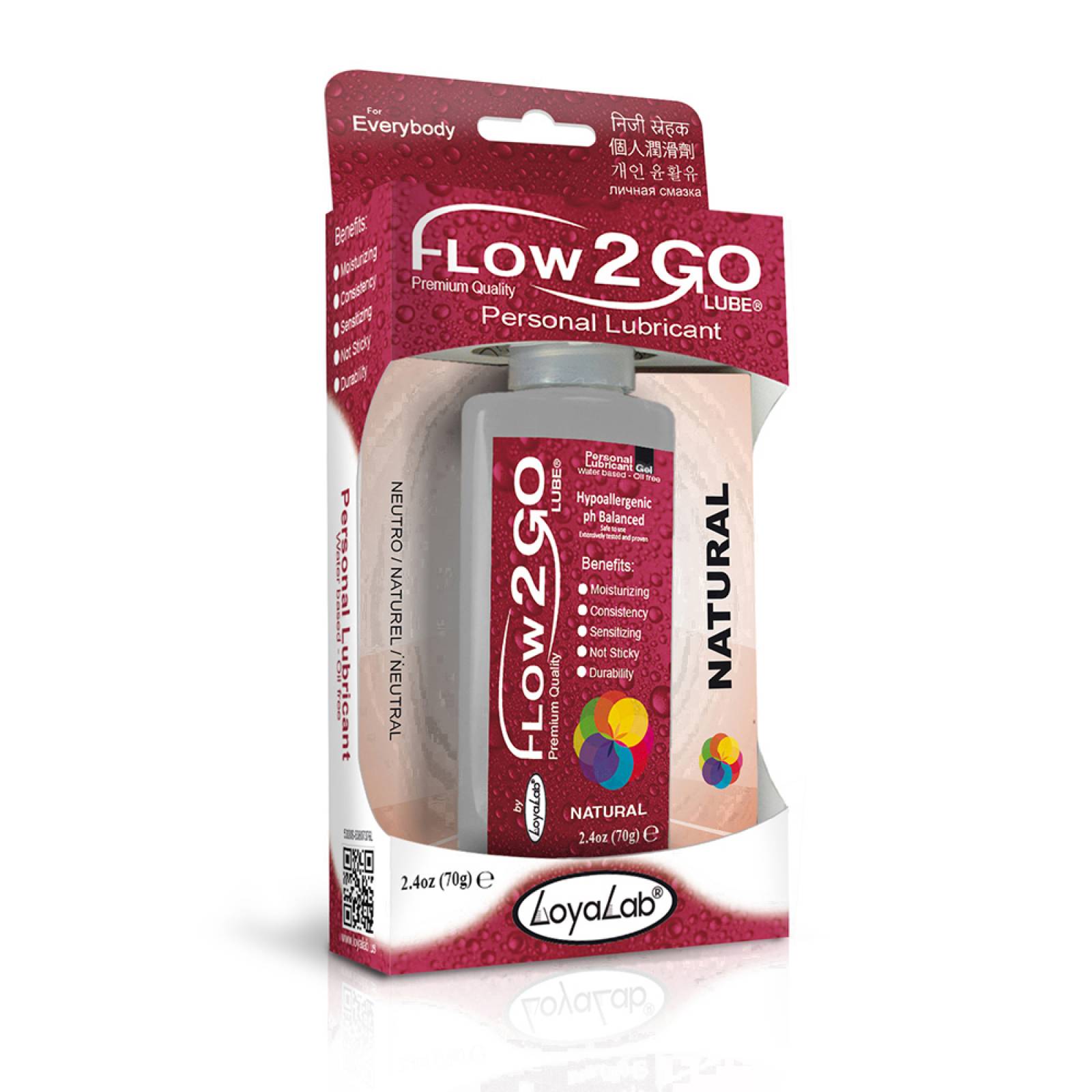 Gel Lubricante Intimo Premium Base Agua, Flow2GO Lube Neutro 70 g, Mod: 532s Gel Lubricante Intimo Premium Base Agua, Flow2GO Lube Neutro 70 g, Mod: 532s