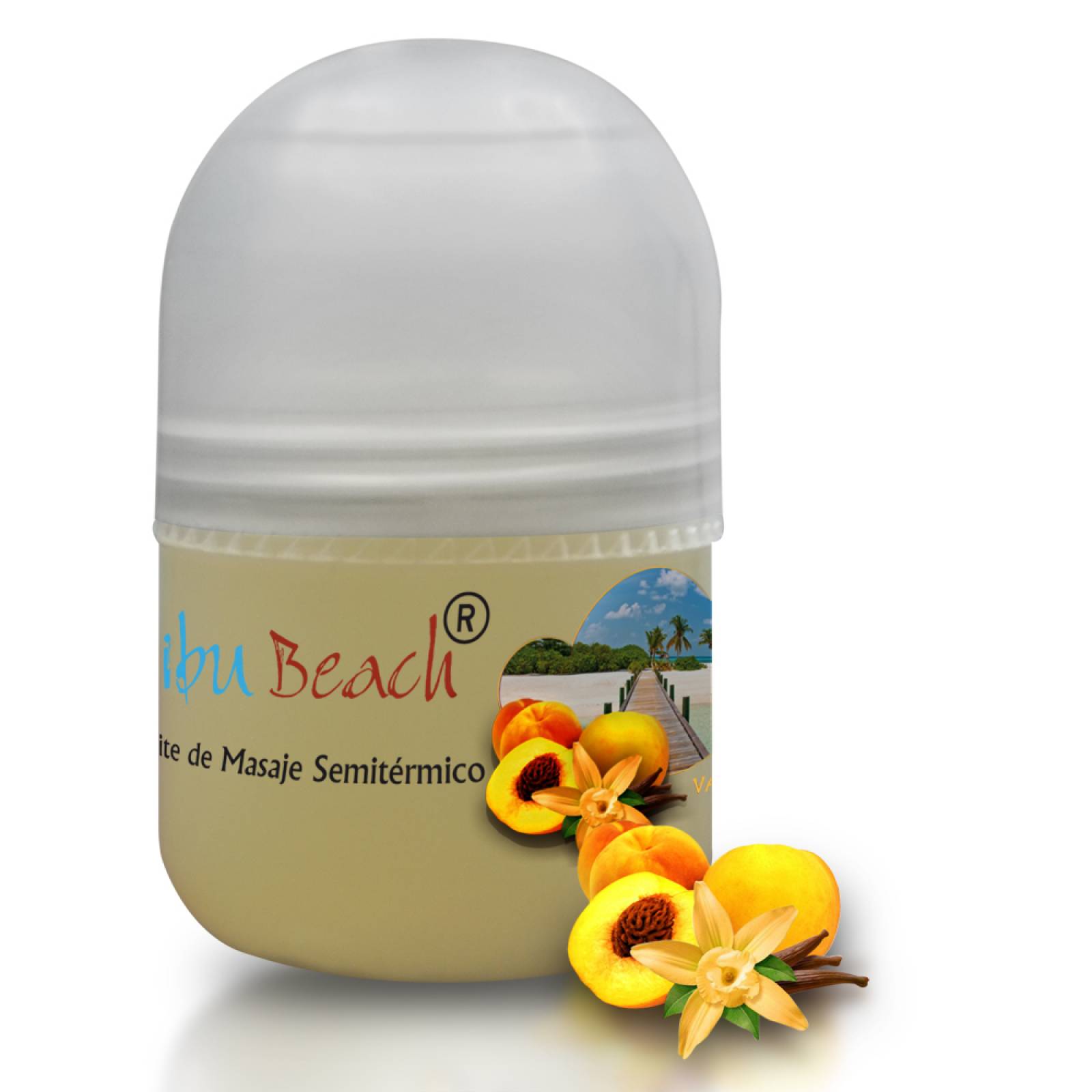 Aceite para Masajes MalibuBeach de Vainilla Durazno 30 g, Mod: 626