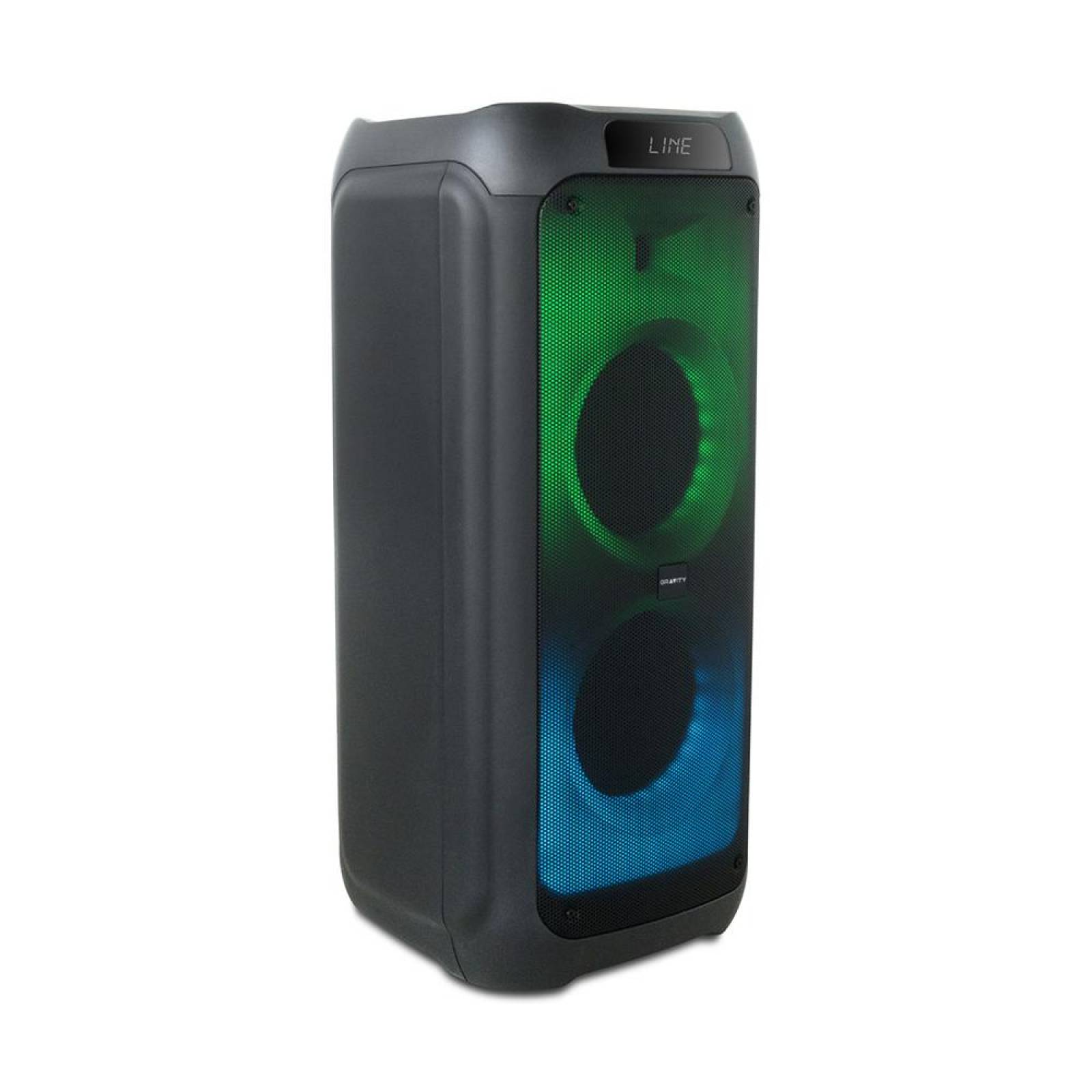 GRAVITY BOCINA PORTATIL CON LUZ LED 2x8 80W GRAVITY-8 NEGRO 