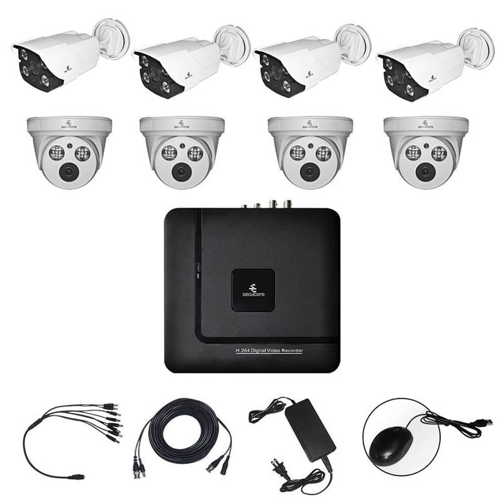 Kit Cctv Video Vigilancia 8 Cámaras Ahd Alta Definición 1080p Dvr Seguridad Circuito Cerrado