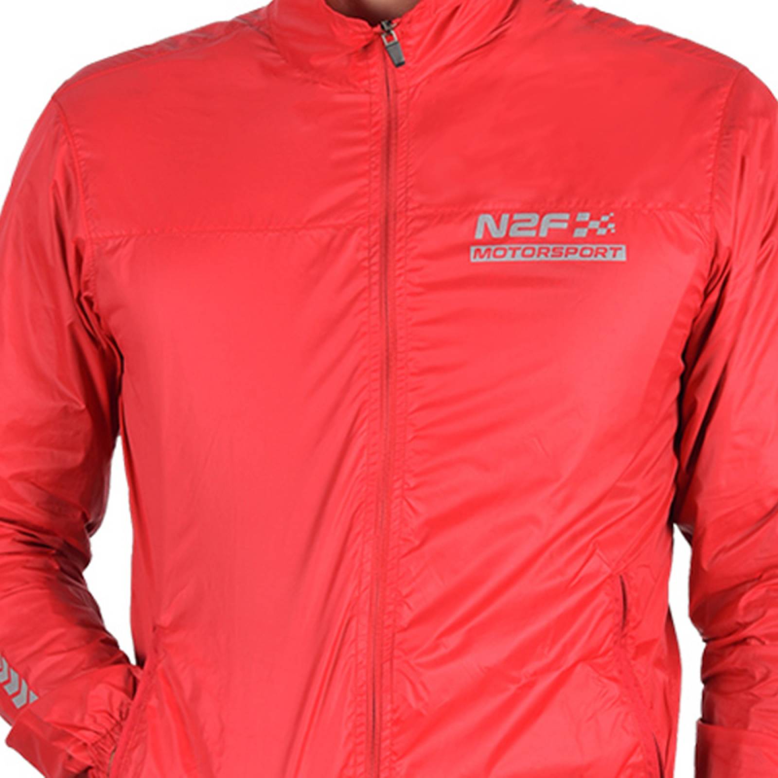 Chamarra Rompevientos N2F Motorsport WJM001 Poliéster Rojo