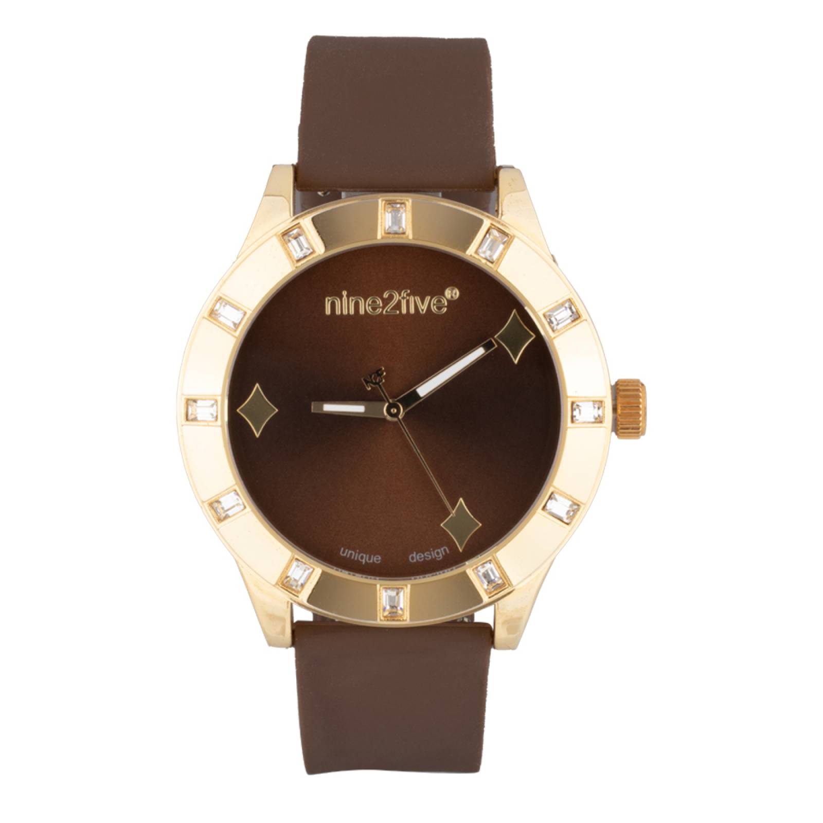 Reloj Reacondicionado marca Nine2Five para Dama color Café OADMD08BLCF