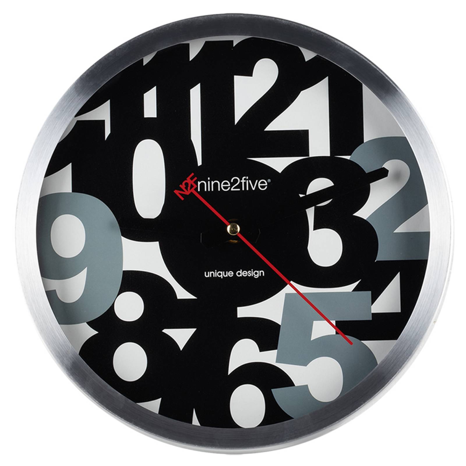 Reloj de Pared Nine2Five PFEE01NG Free Design Movimiento Silencioso
