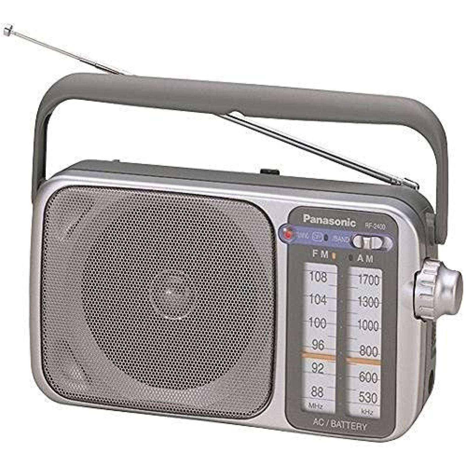 Radio Panasonic RF-2400 AM FM -Plateado Gris