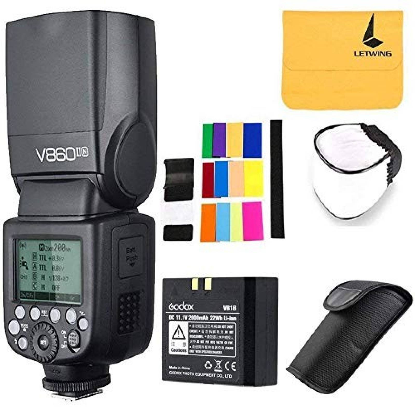 Flash Speedlite Godox Inalámbrica de 2,4G para Cámara Nikon