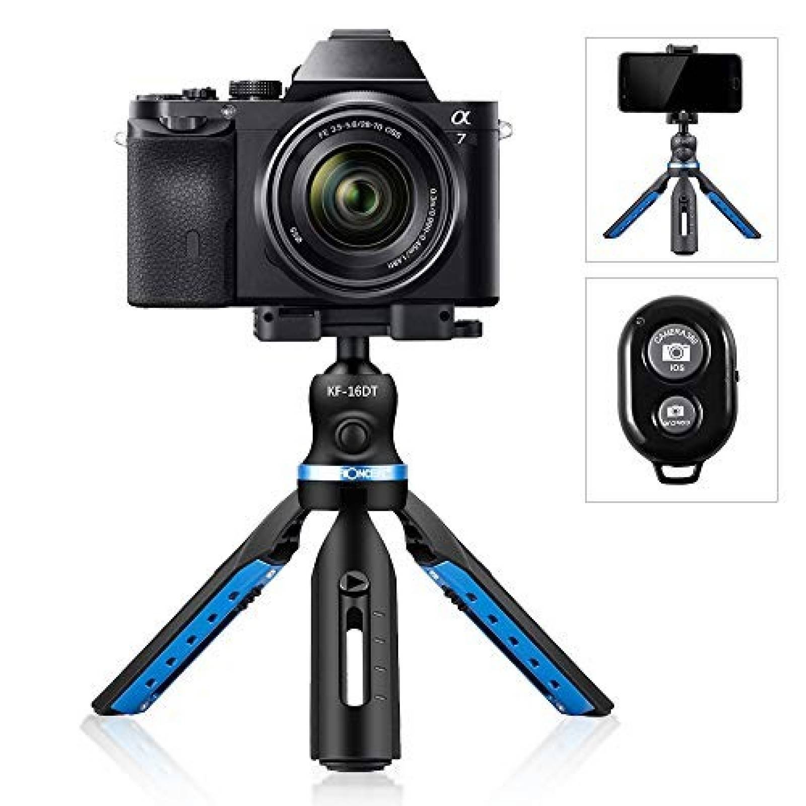 Mini trípode K&FConcept smartphone GoPro webcam -negro