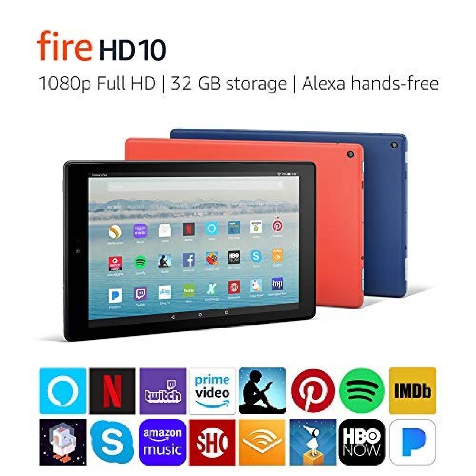 Tablet Amazon Fire HD 10.1'' 32GB con Alexa -Negro
