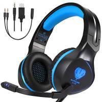 Auriculares Butfulake Para Xbox One Ps4 Pc Mac 3.5Mm -Azul