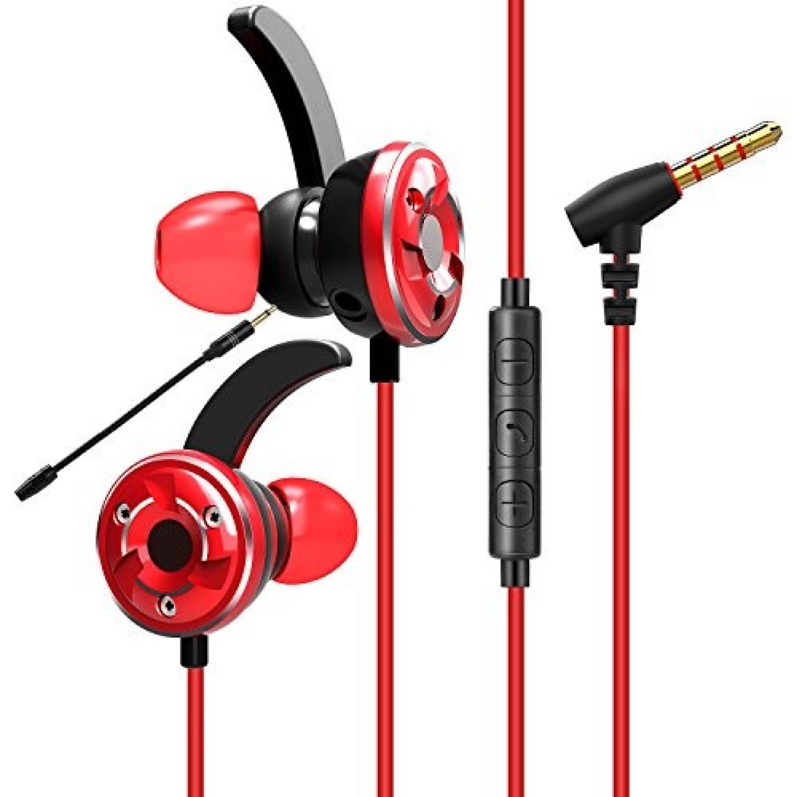 Audífonos Gamer Jelly Comb 3.5mm para PS4 Xbox PC -rojos