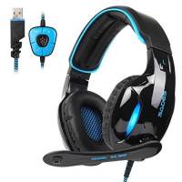Audífonos Gamer Sades Sa902 7.1 Con Micrófono Usb Luz Led