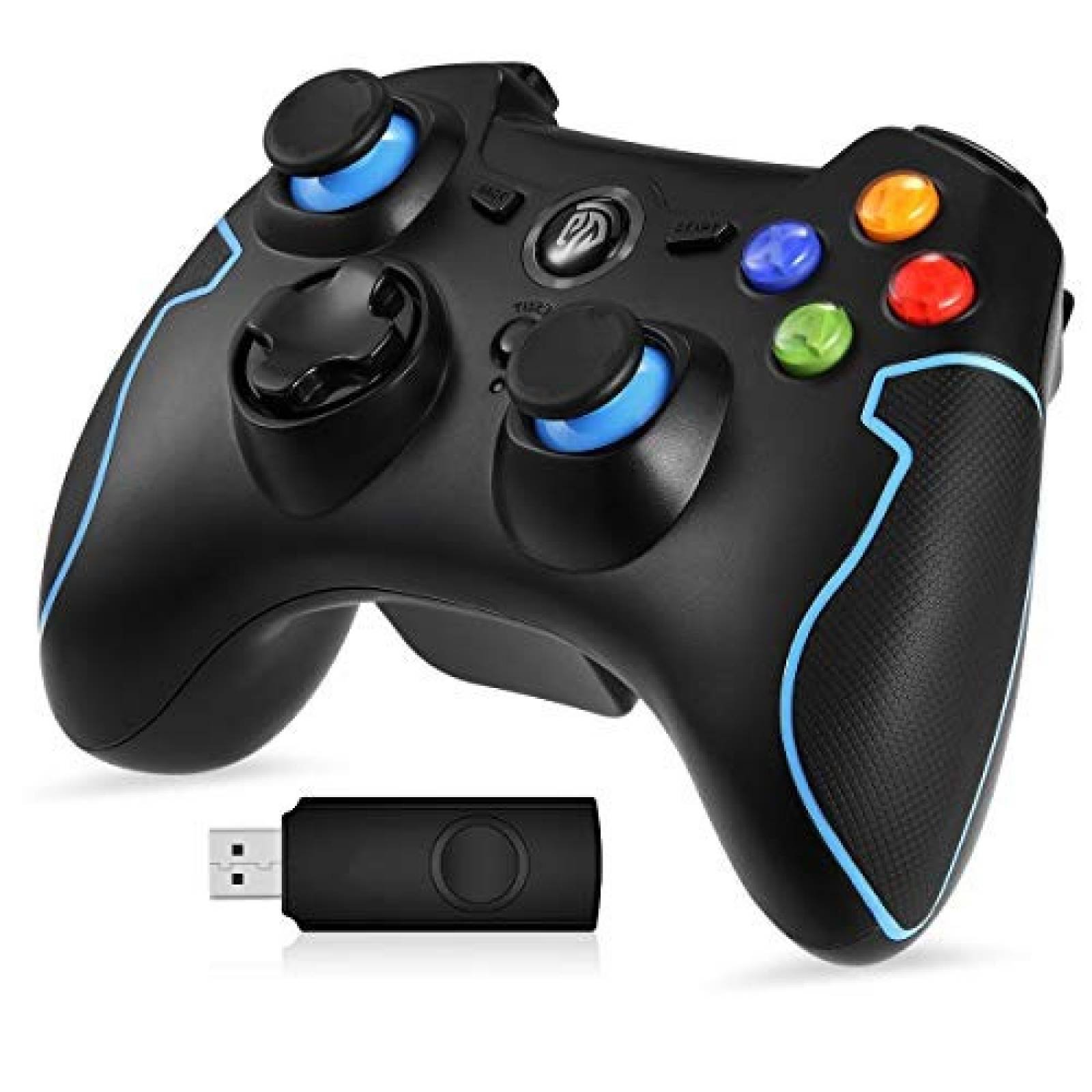 Control EasySMX con cable para PC Android PS3 -Negro-azul