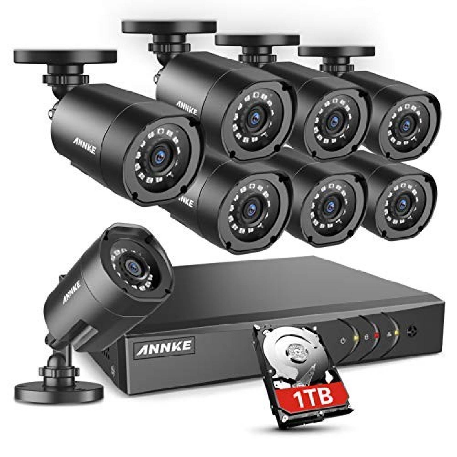 Cámaras de seguridad ANNKE con disco duro HD 720p (8)